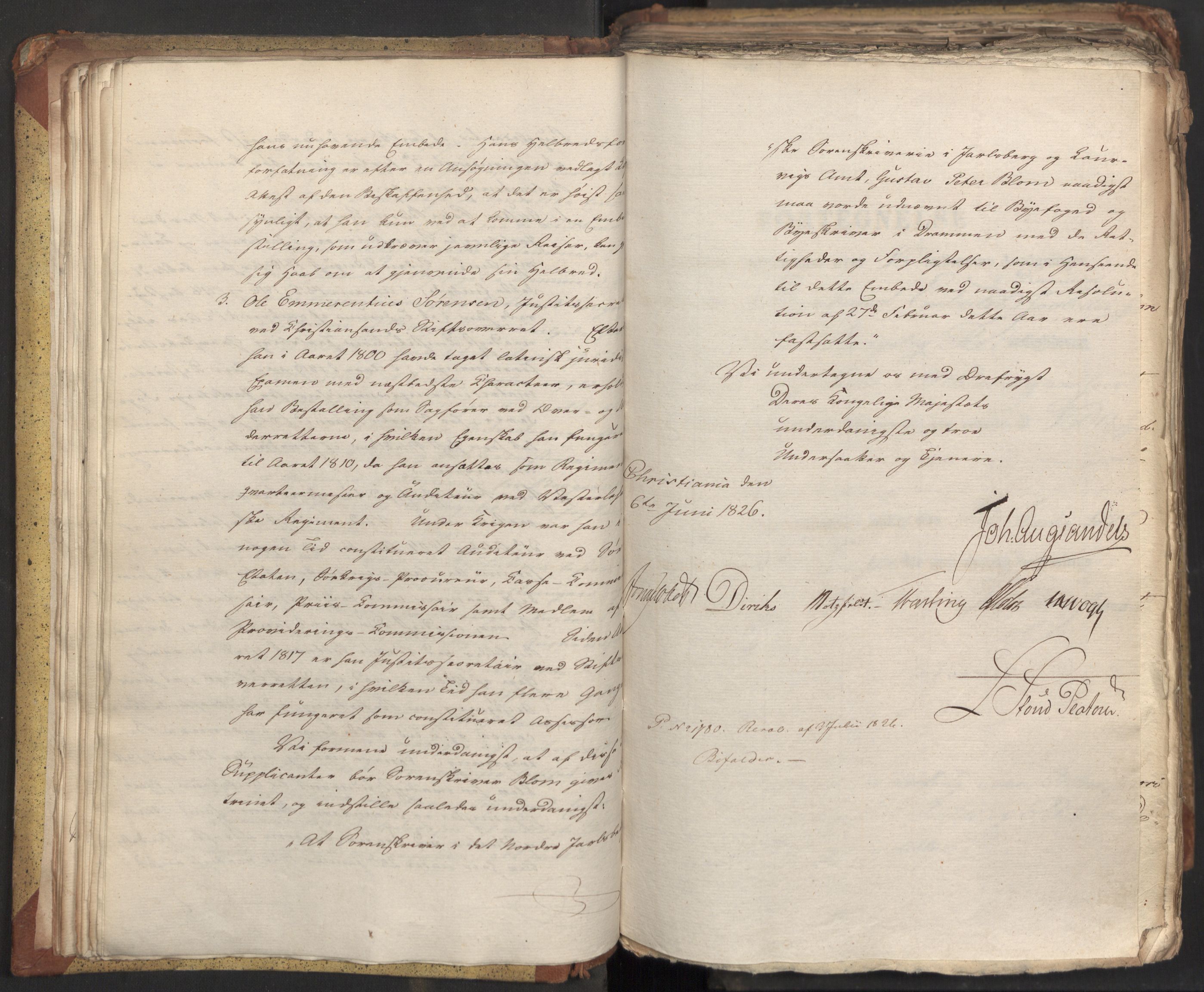 Statsrådsavdelingen i Stockholm, AV/RA-S-1003/D/Da/L0047: Regjeringsinnstillinger nr. 3501-3659, 1826, s. 62