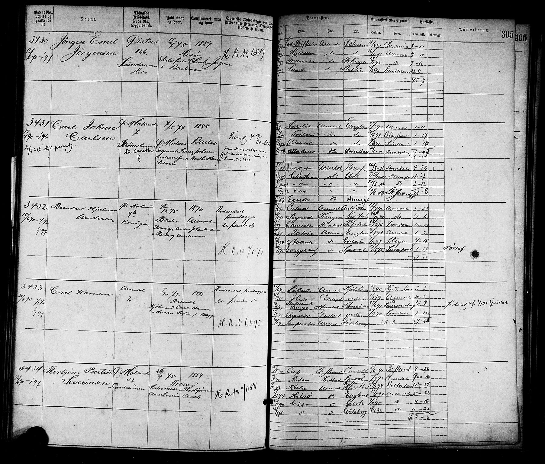 Arendal mønstringskrets, SAK/2031-0012/F/Fa/L0003: Annotasjonsrulle nr 1911-3827 med register, S-3, 1880-1892, s. 339