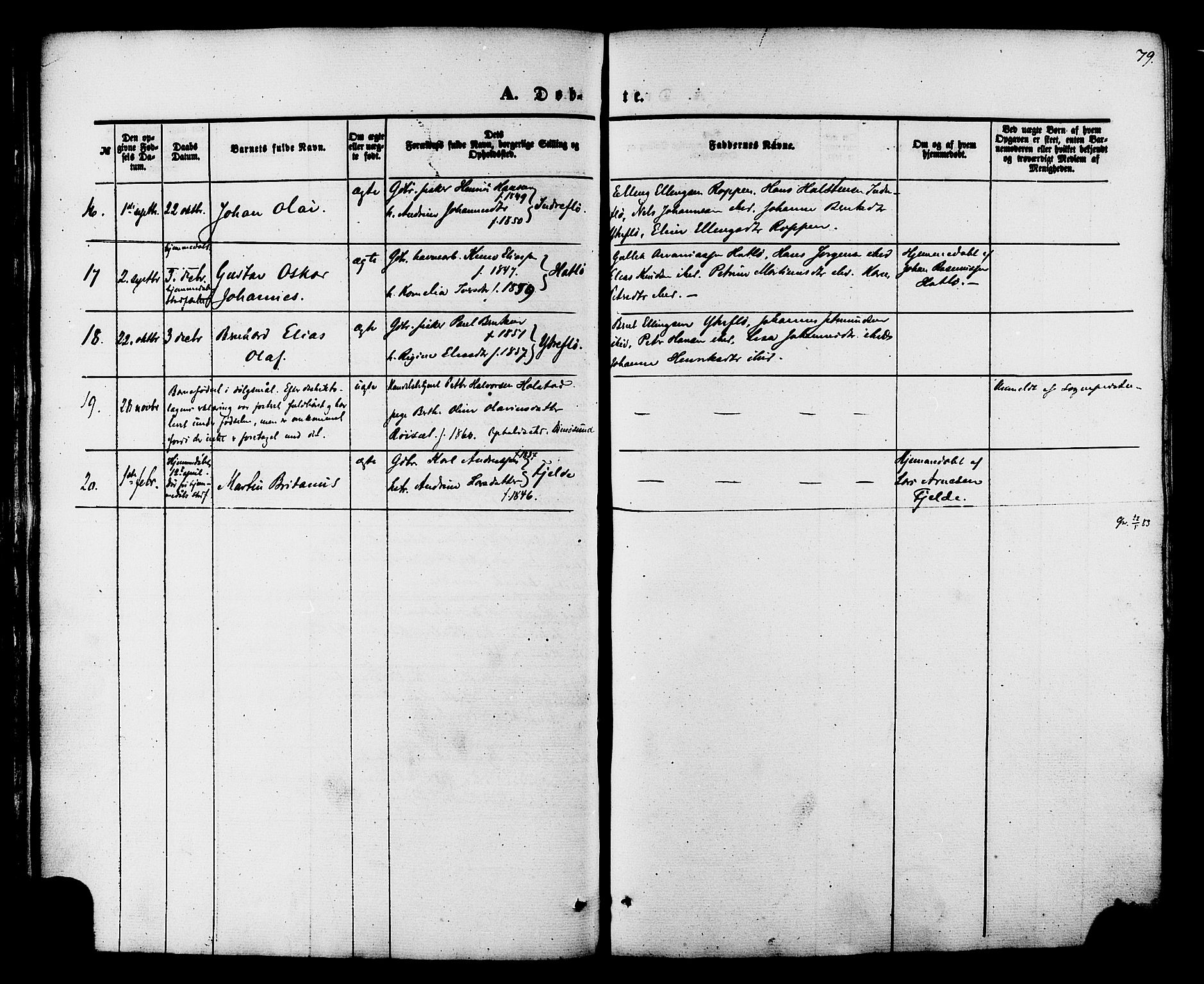 Ministerialprotokoller, klokkerbøker og fødselsregistre - Møre og Romsdal, SAT/A-1454/509/L0105: Ministerialbok nr. 509A03, 1848-1882, s. 79