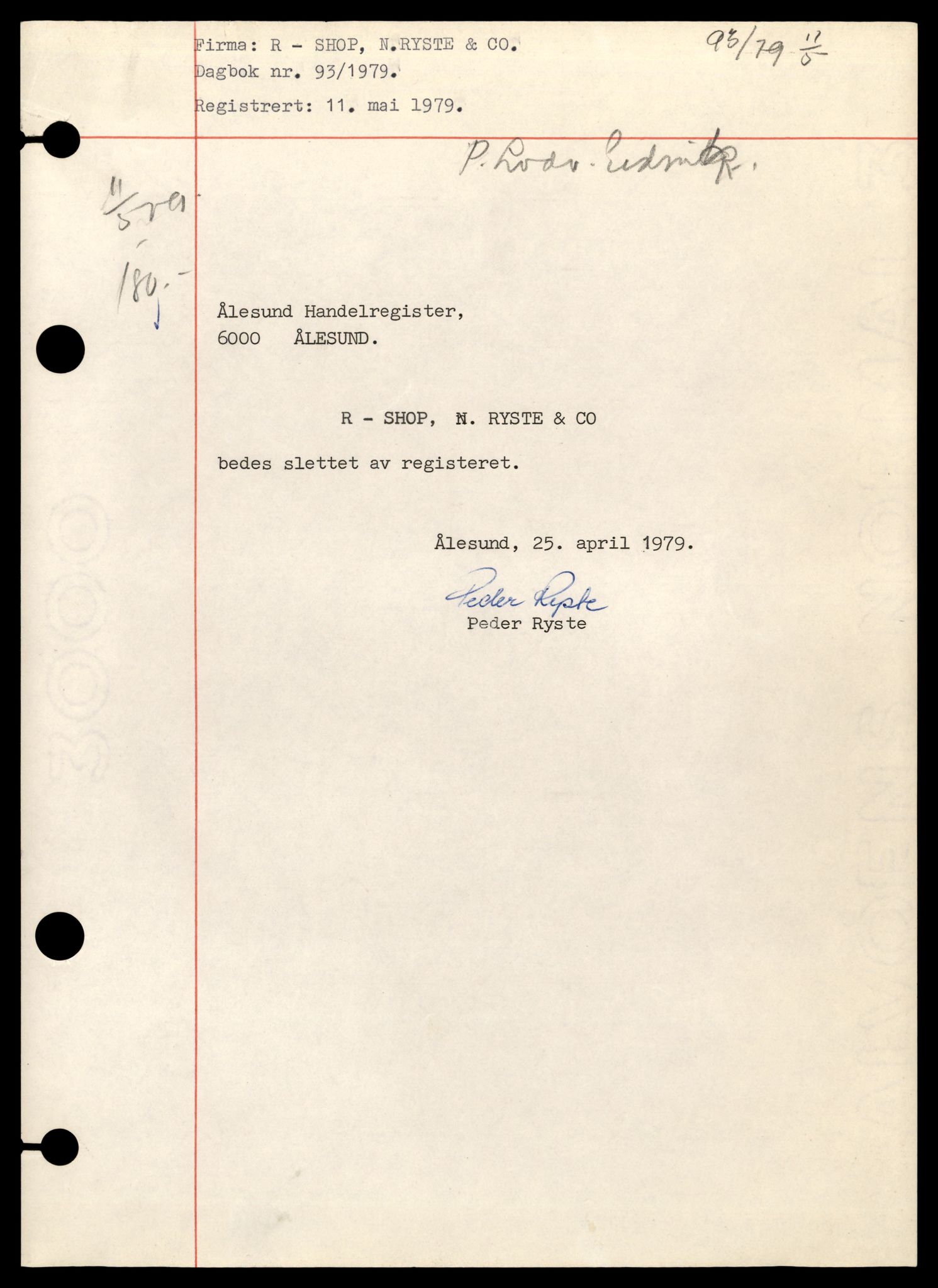 Ålesund sorenskriveri, AV/SAT-A-4383/2/J/Jd/Jdb/L0007: Enkeltmannsforetak, R - S, 1941-1982, s. 11