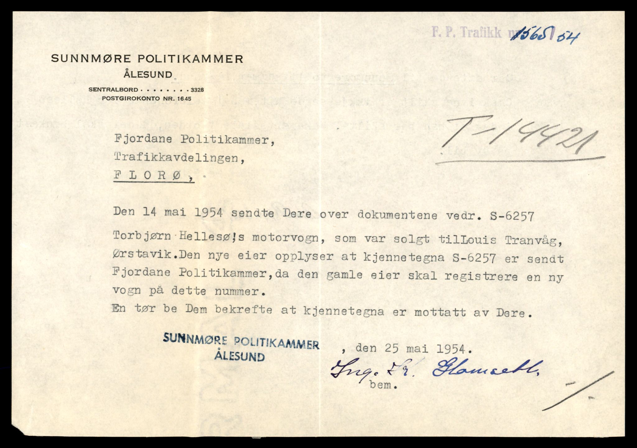 Møre og Romsdal vegkontor - Ålesund trafikkstasjon, AV/SAT-A-4099/F/Fe/L0045: Registreringskort for kjøretøy T 14320 - T 14444, 1927-1998, s. 2593