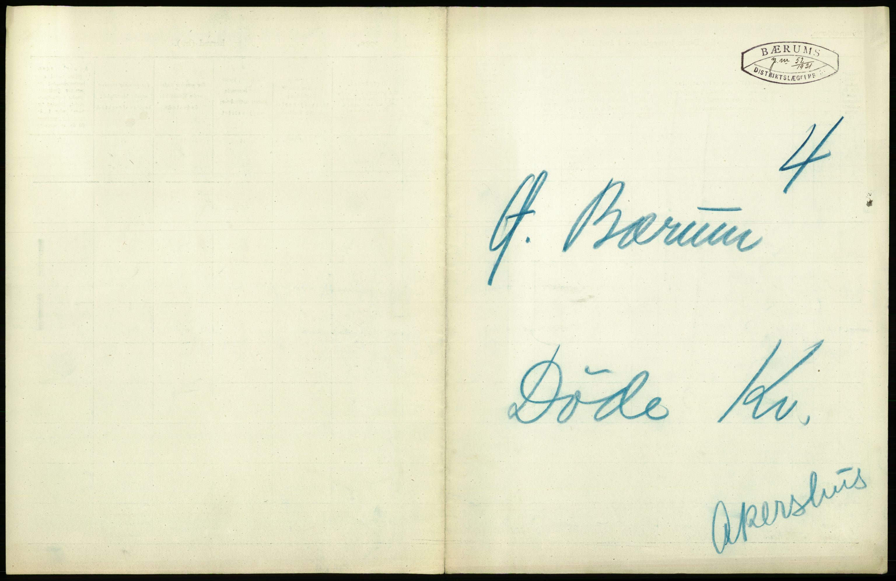 Statistisk sentralbyrå, Sosiodemografiske emner, Befolkning, AV/RA-S-2228/D/Df/Dfb/Dfbj/L0007: Akershus fylke: Døde. Bygder og byer., 1920, s. 349