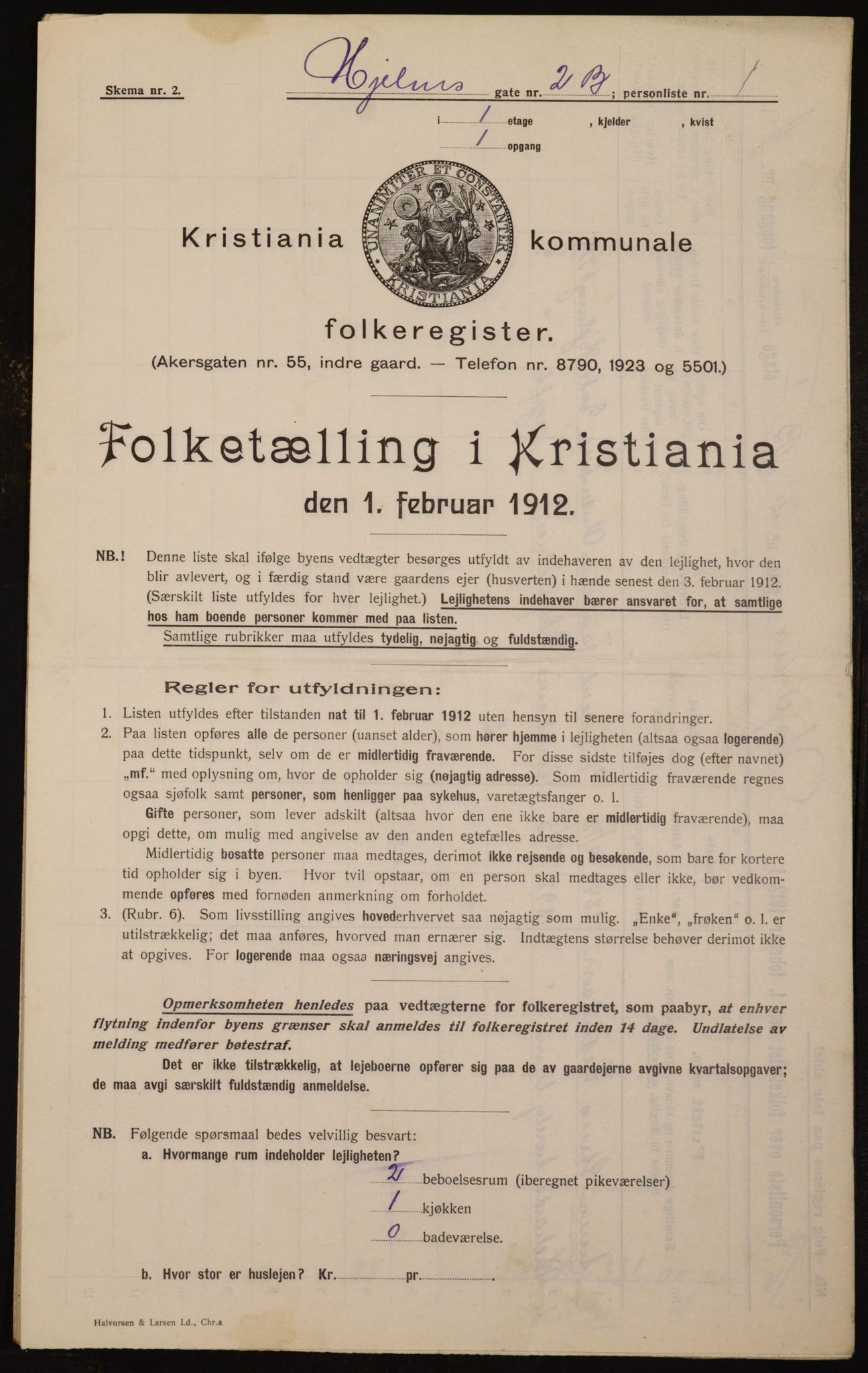 OBA, Kommunal folketelling 1.2.1912 for Kristiania, 1912, s. 40548