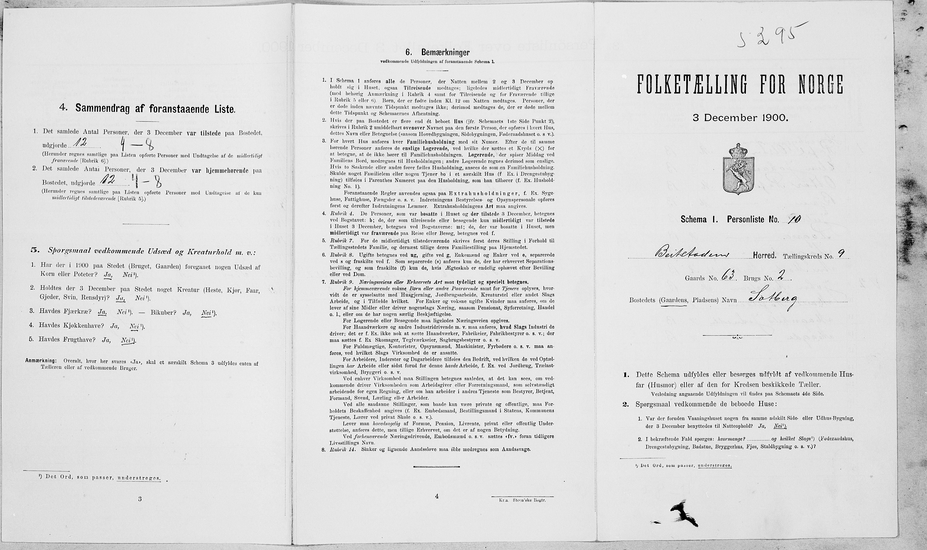 SAT, Folketelling 1900 for 1727 Beitstad herred, 1900, s. 711