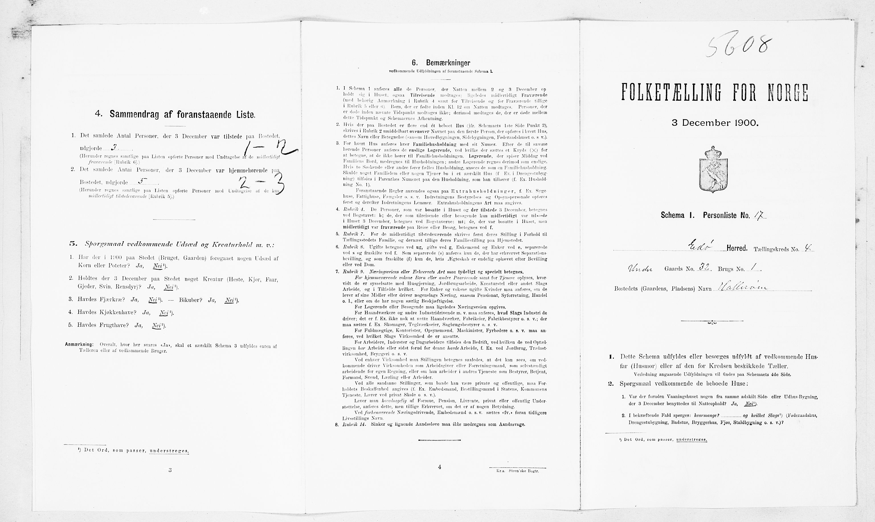 SAT, Folketelling 1900 for 1573 Edøy herred, 1900, s. 330