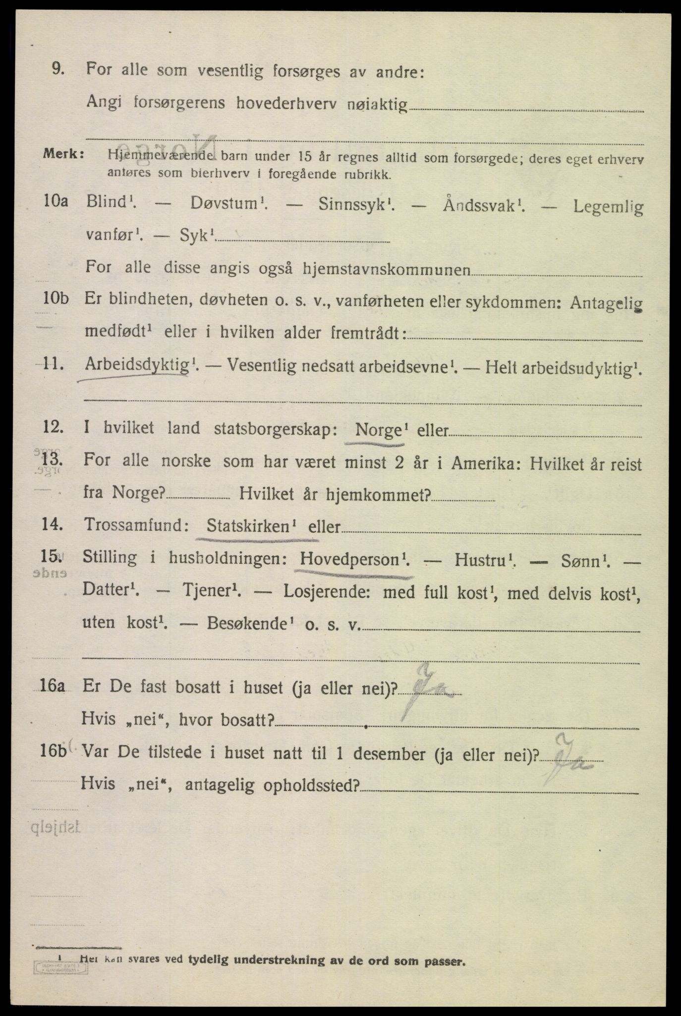 SAK, Folketelling 1920 for 1038 Feda herred, 1920, s. 1872