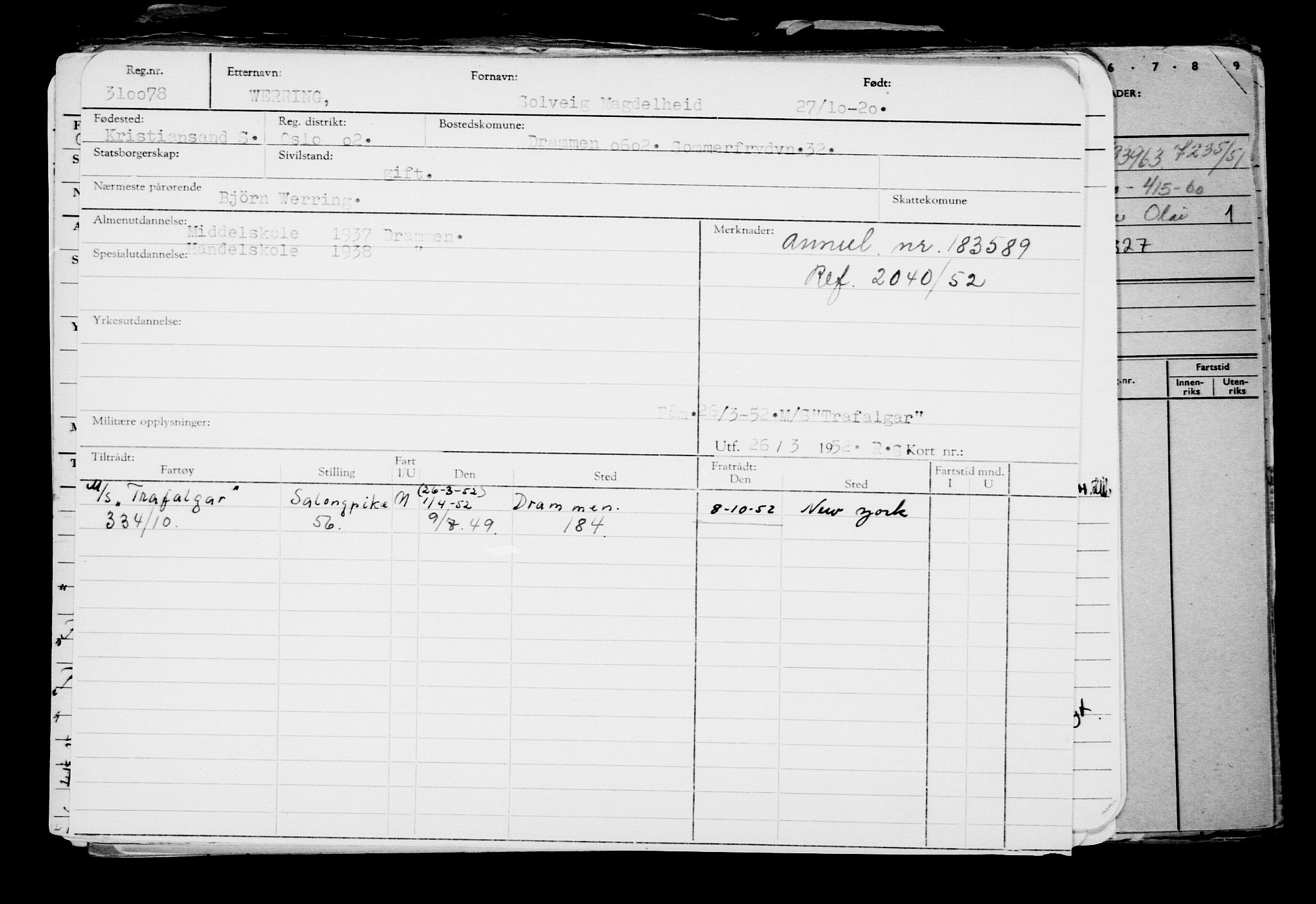 Direktoratet for sjømenn, AV/RA-S-3545/G/Gb/L0186: Hovedkort, 1920, s. 682