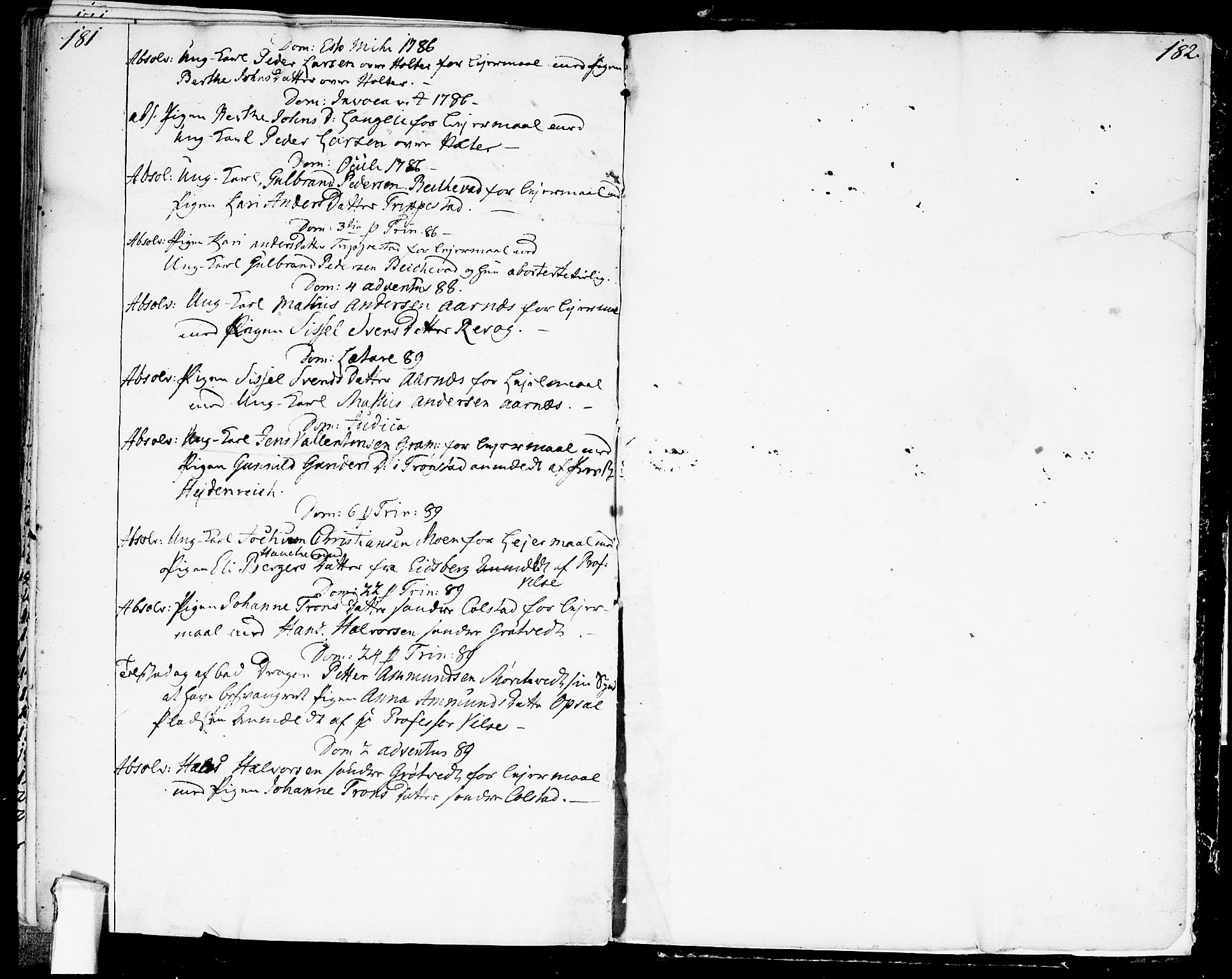 Askim prestekontor Kirkebøker, AV/SAO-A-10900/F/Fa/L0002: Ministerialbok nr. 2, 1758-1789, s. 181-182