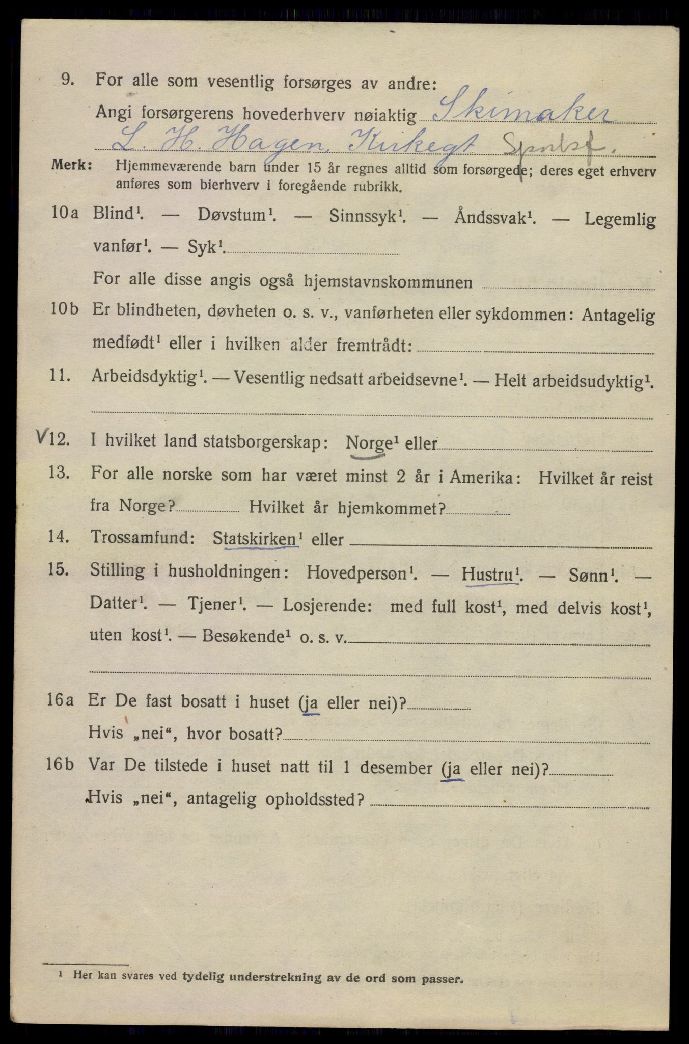 SAO, Folketelling 1920 for 0301 Kristiania kjøpstad, 1920, s. 191914