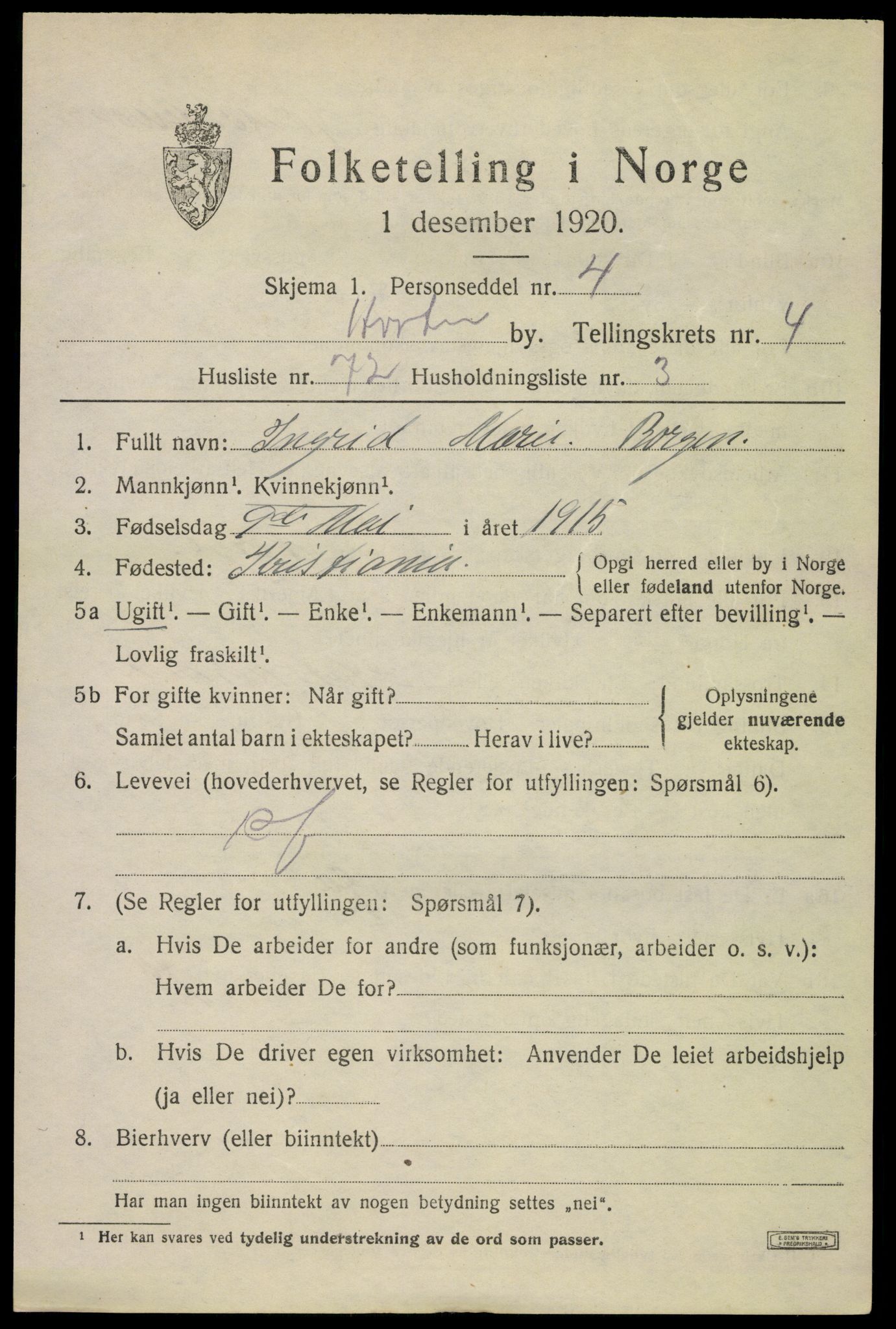 SAKO, Folketelling 1920 for 0703 Horten kjøpstad, 1920, s. 17515