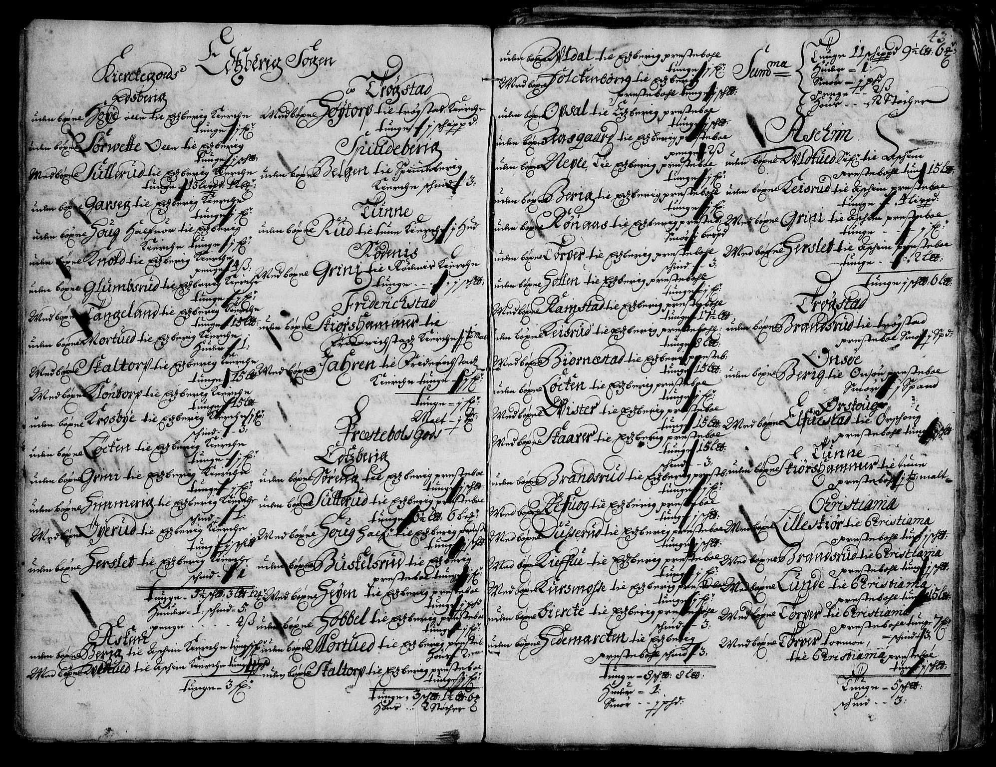 Rentekammeret inntil 1814, Realistisk ordnet avdeling, AV/RA-EA-4070/Fc/Fca/L0001/0005: [Ca I]  Akershus stift / Jordebok over kirke- og prestebordsgods i Akershus stift, 1687