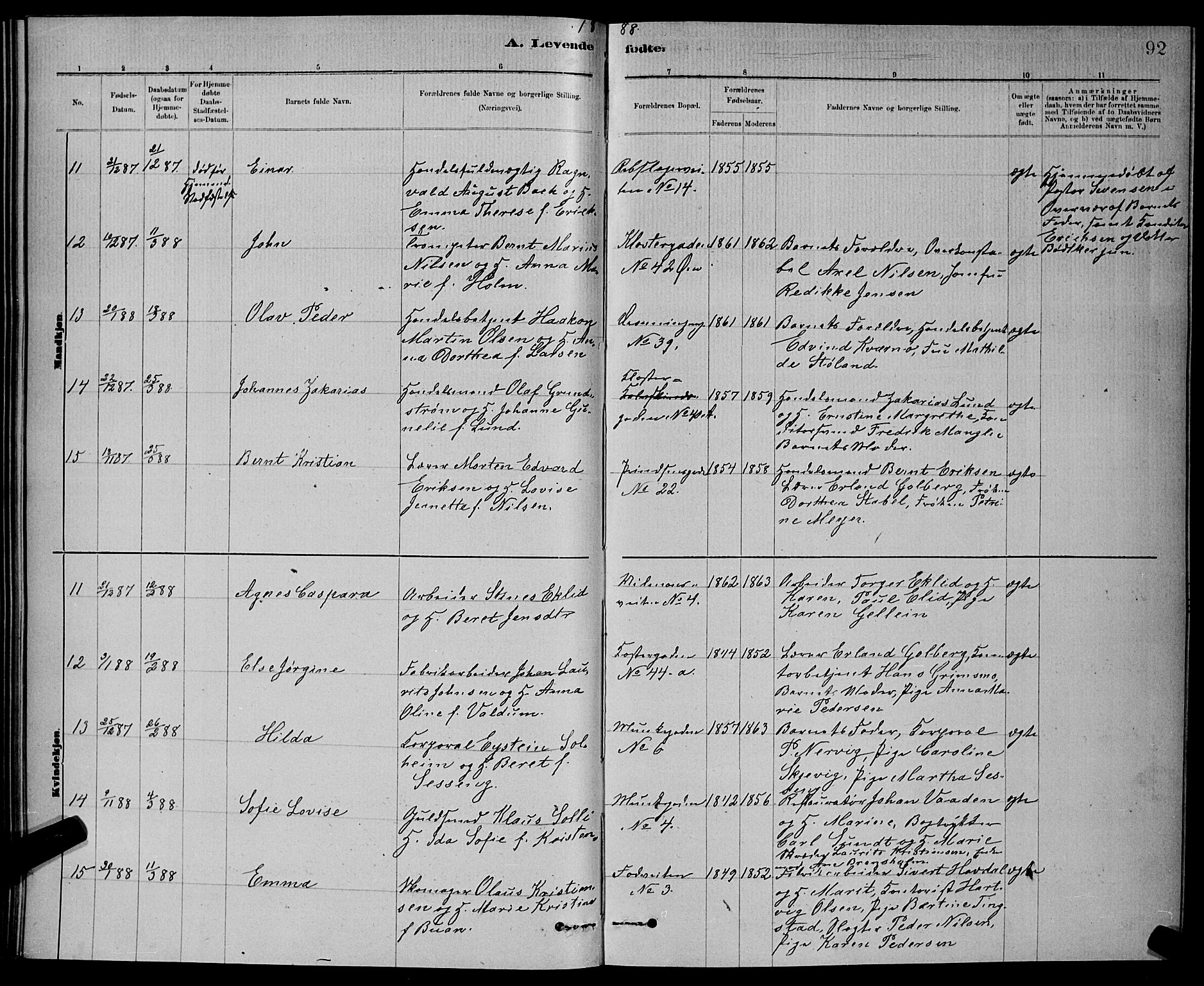 Ministerialprotokoller, klokkerbøker og fødselsregistre - Sør-Trøndelag, SAT/A-1456/601/L0092: Klokkerbok nr. 601C10, 1884-1897, s. 92