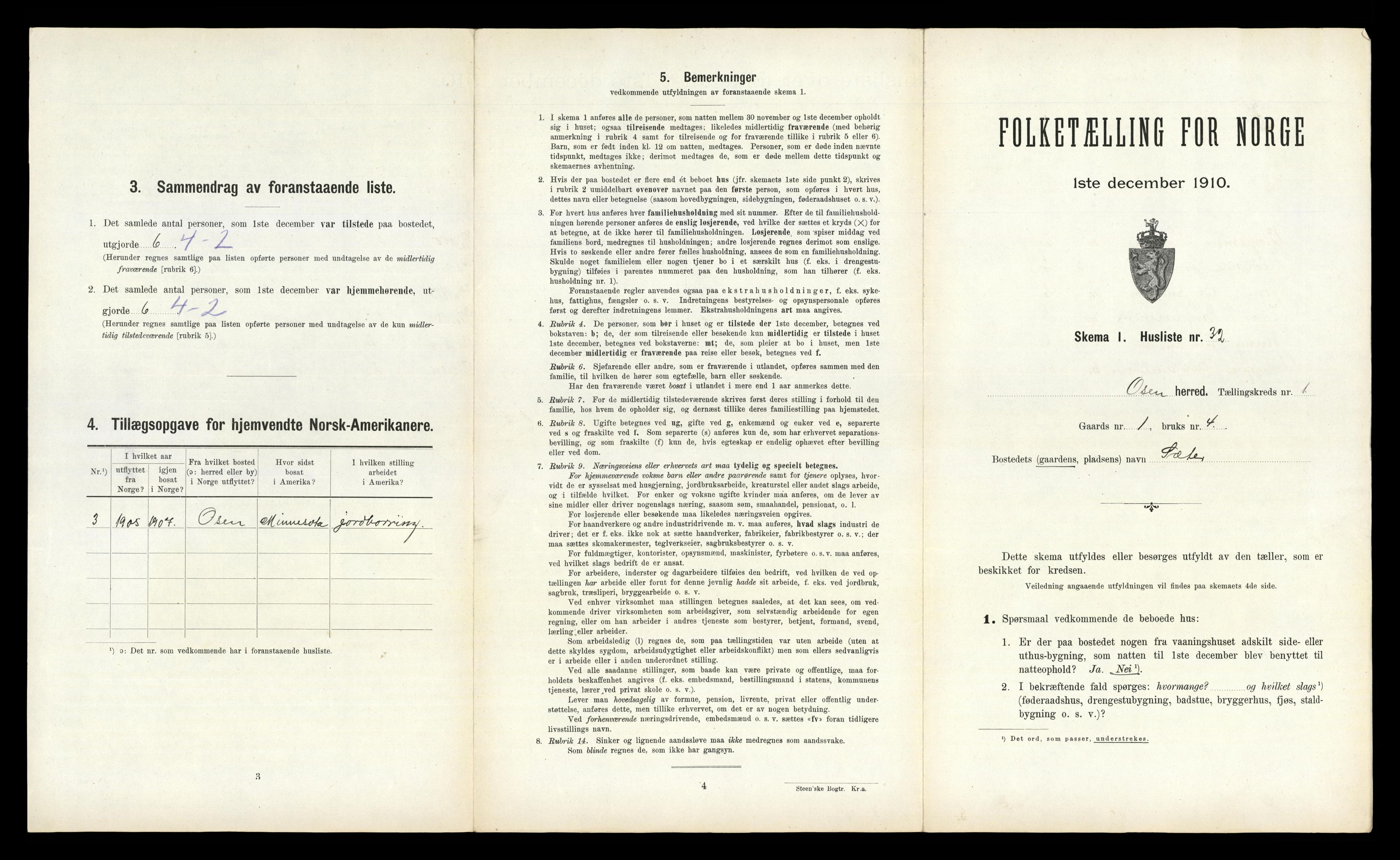RA, Folketelling 1910 for 1633 Osen herred, 1910, s. 94