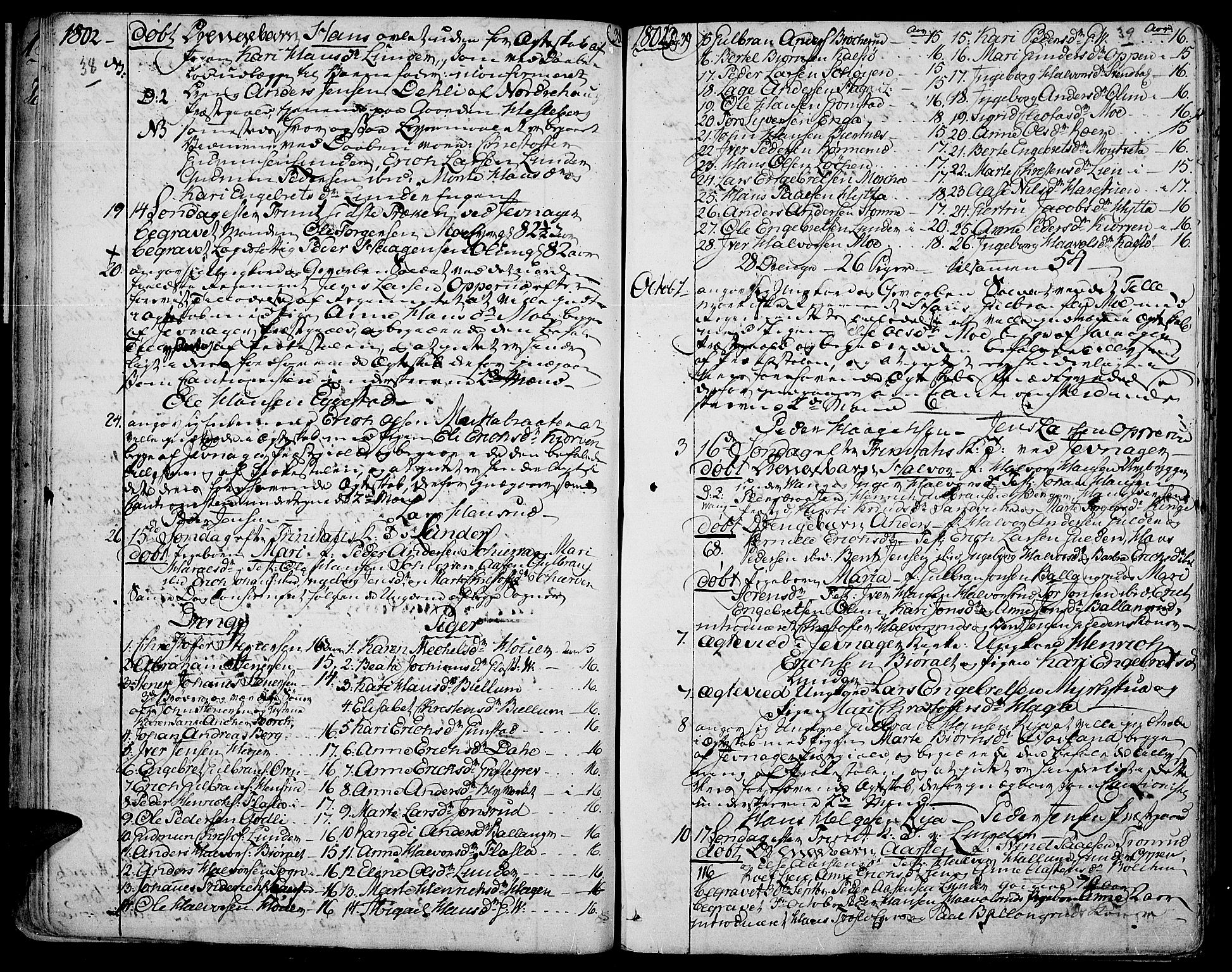 Jevnaker prestekontor, AV/SAH-PREST-116/H/Ha/Haa/L0004: Ministerialbok nr. 4, 1800-1861, s. 38-39