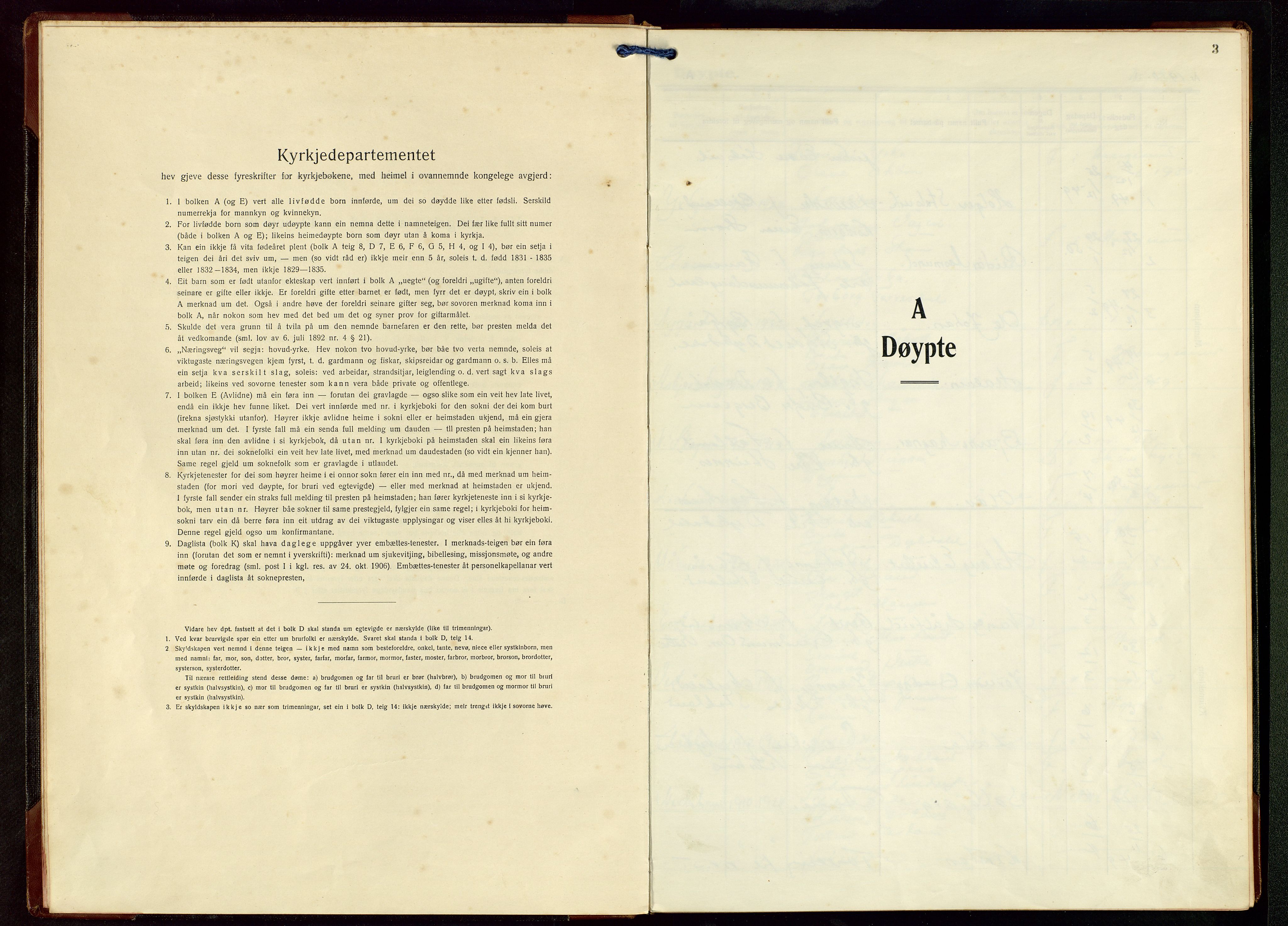 Skjold sokneprestkontor, SAST/A-101847/H/Ha/Hab/L0013: Klokkerbok nr. B 13, 1949-1969, s. 3