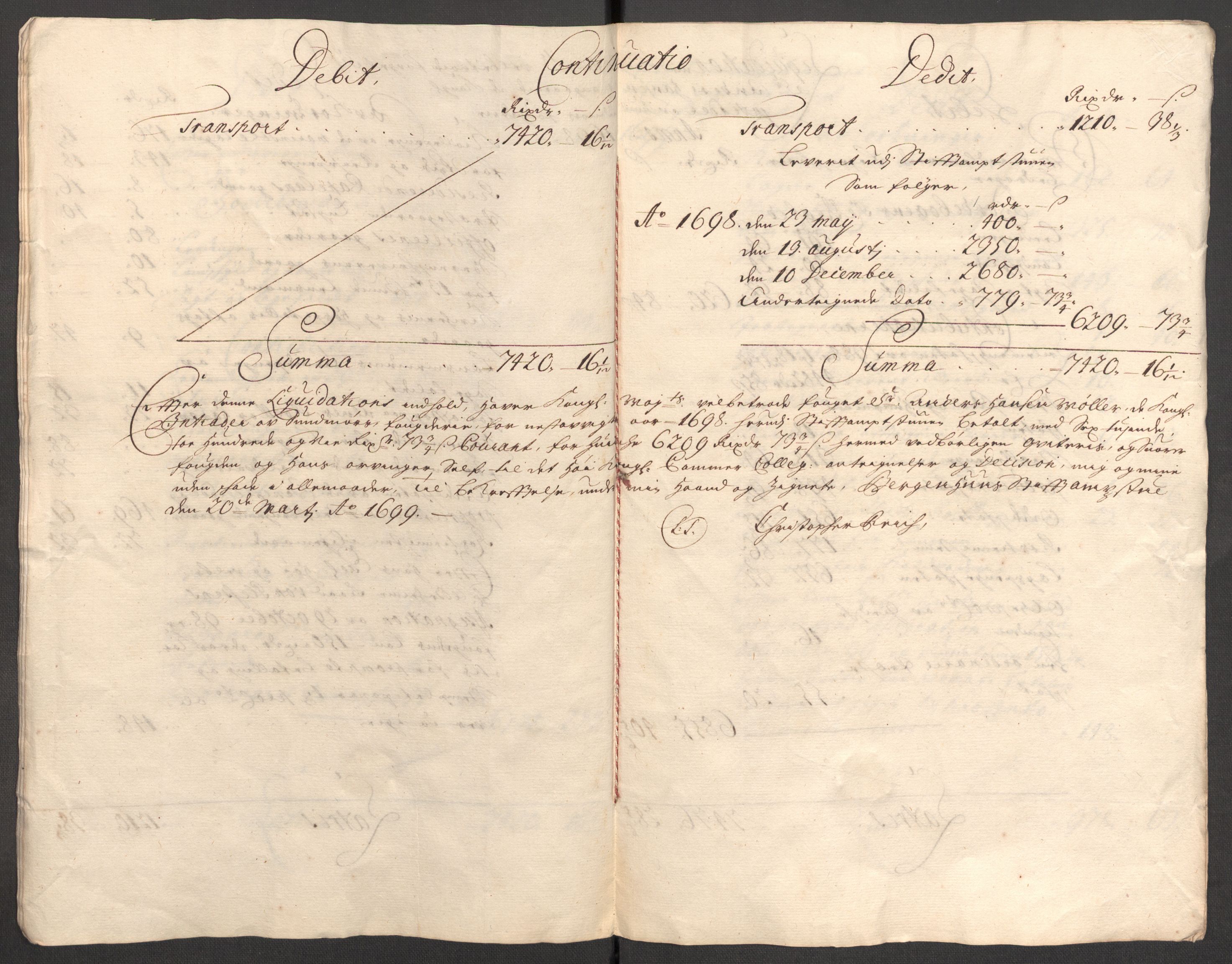 Rentekammeret inntil 1814, Reviderte regnskaper, Fogderegnskap, AV/RA-EA-4092/R54/L3557: Fogderegnskap Sunnmøre, 1699, s. 399