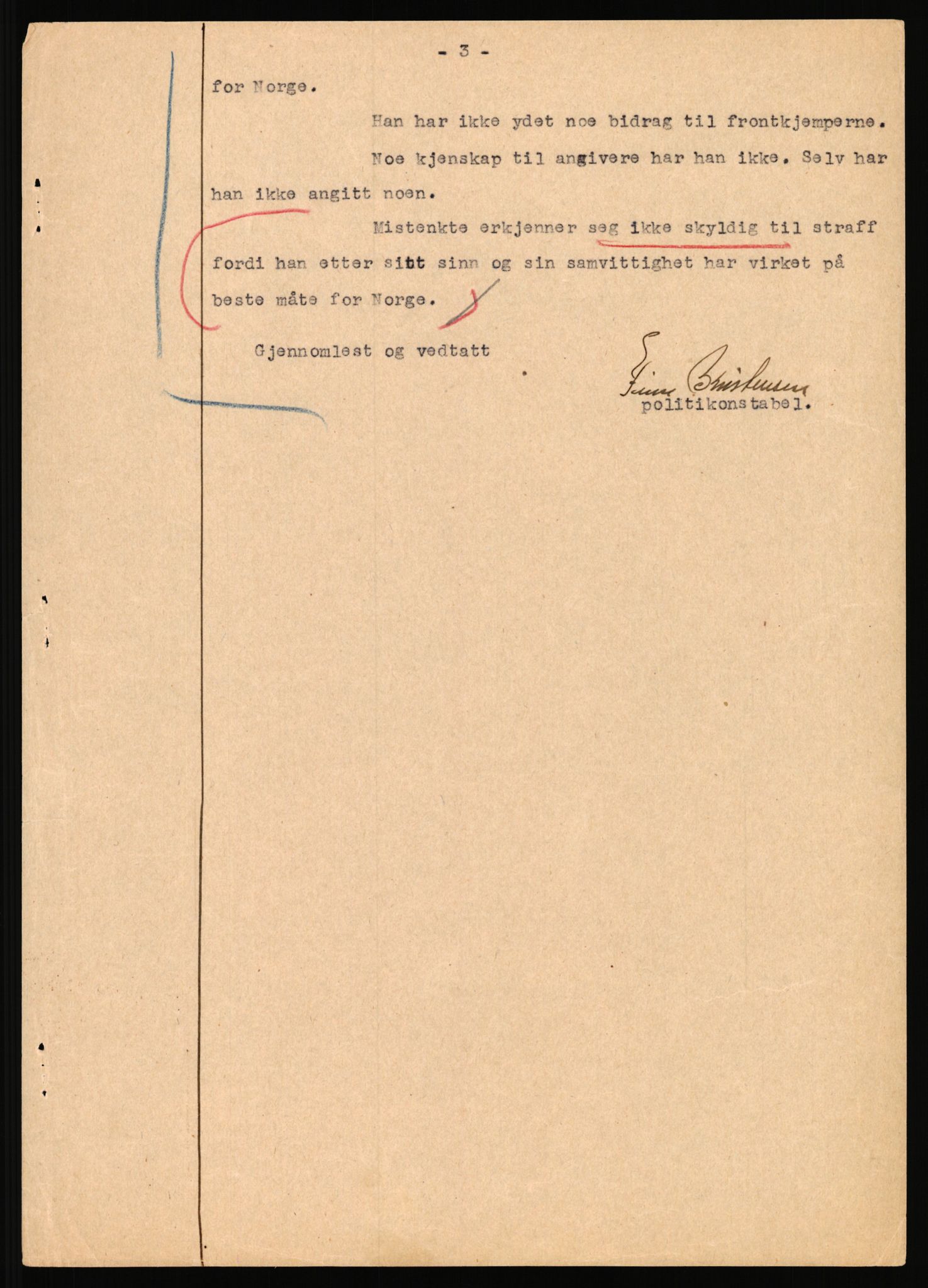 Landssvikarkivet, Arendal politikammer, AV/RA-S-3138-25/D/Dc, 1945-1951, s. 29