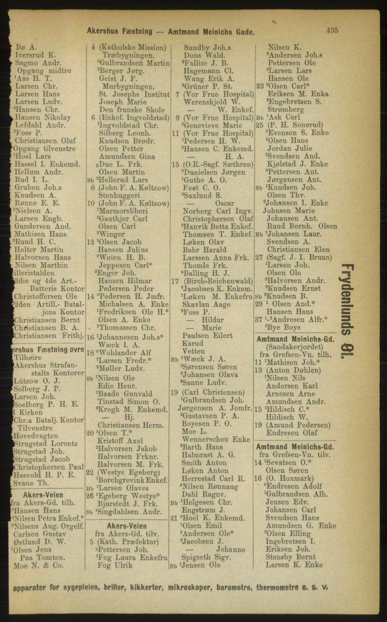 Kristiania/Oslo adressebok, PUBL/-, 1889, s. 435