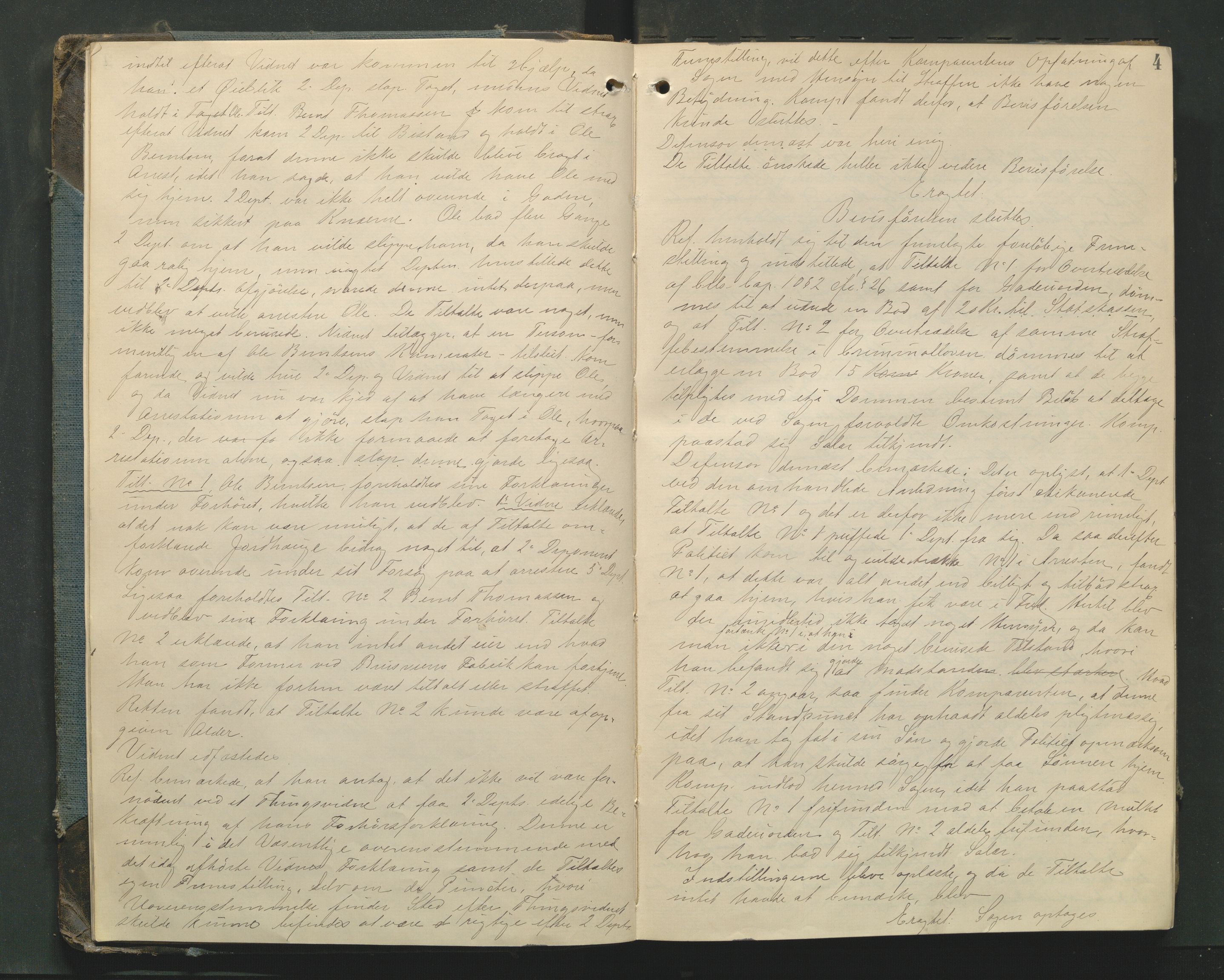 Toten tingrett, AV/SAH-TING-006/G/Gb/Gbb/L0006: Justis- og ekstrarettsprotokoll, 1887-1895, s. 3b-4a