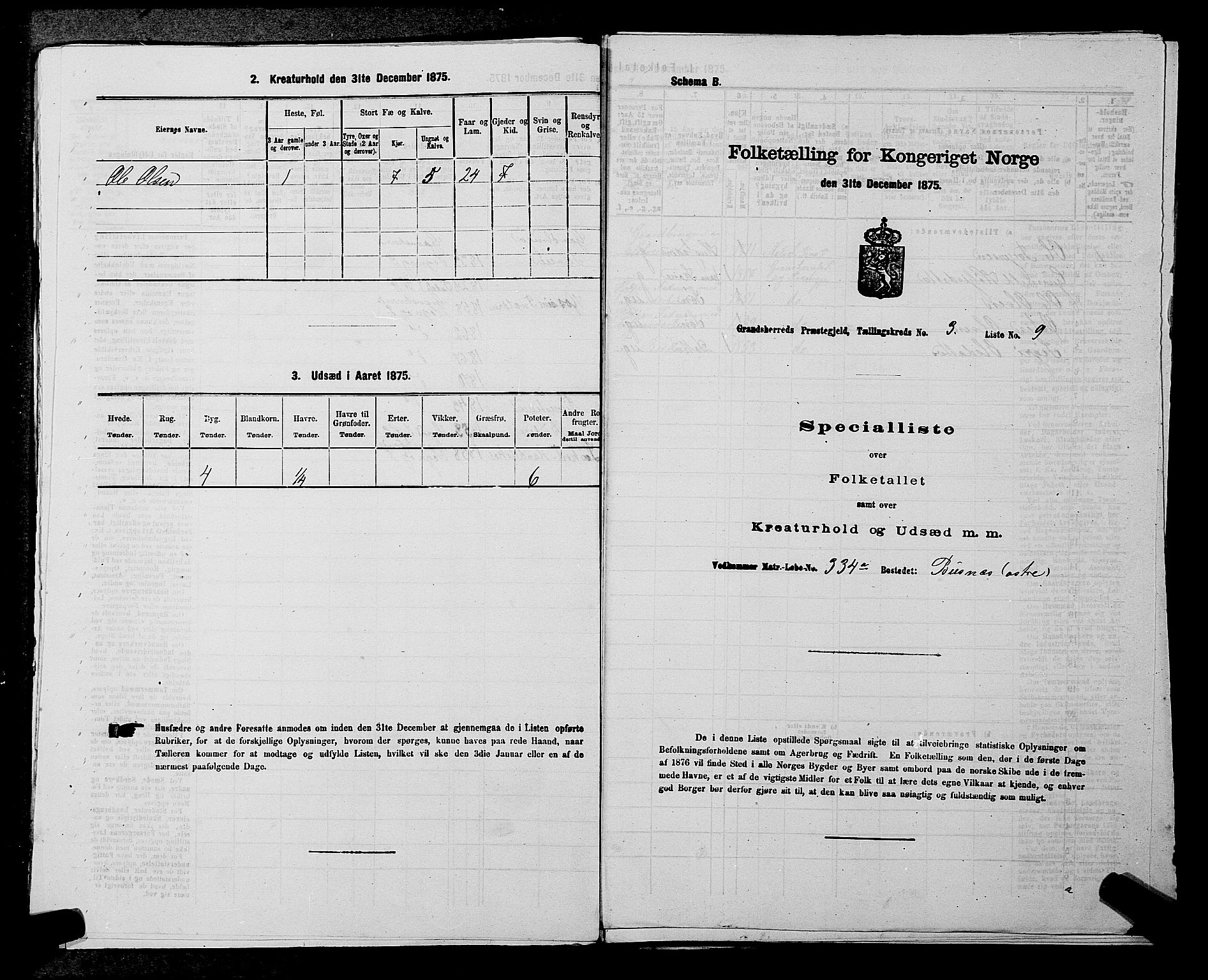 SAKO, Folketelling 1875 for 0824P Gransherad prestegjeld, 1875, s. 383