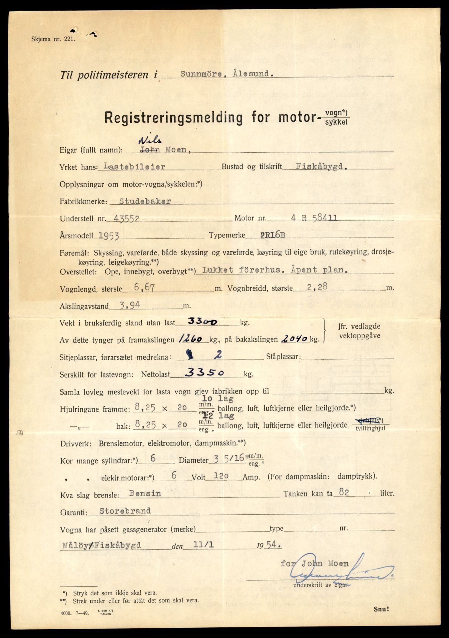 Møre og Romsdal vegkontor - Ålesund trafikkstasjon, AV/SAT-A-4099/F/Fe/L0036: Registreringskort for kjøretøy T 12831 - T 13030, 1927-1998, s. 339