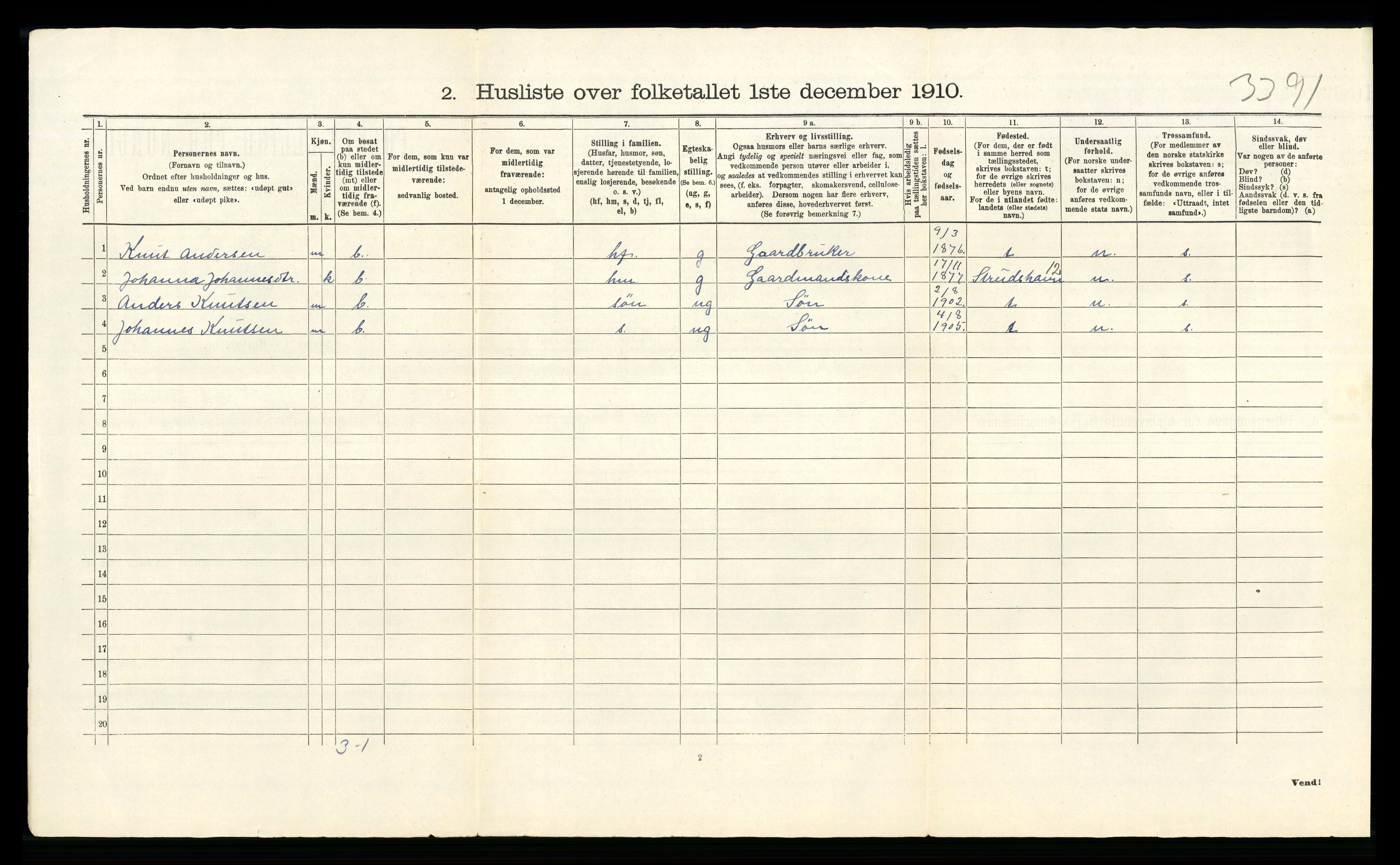 RA, Folketelling 1910 for 1257 Alversund herred, 1910, s. 59