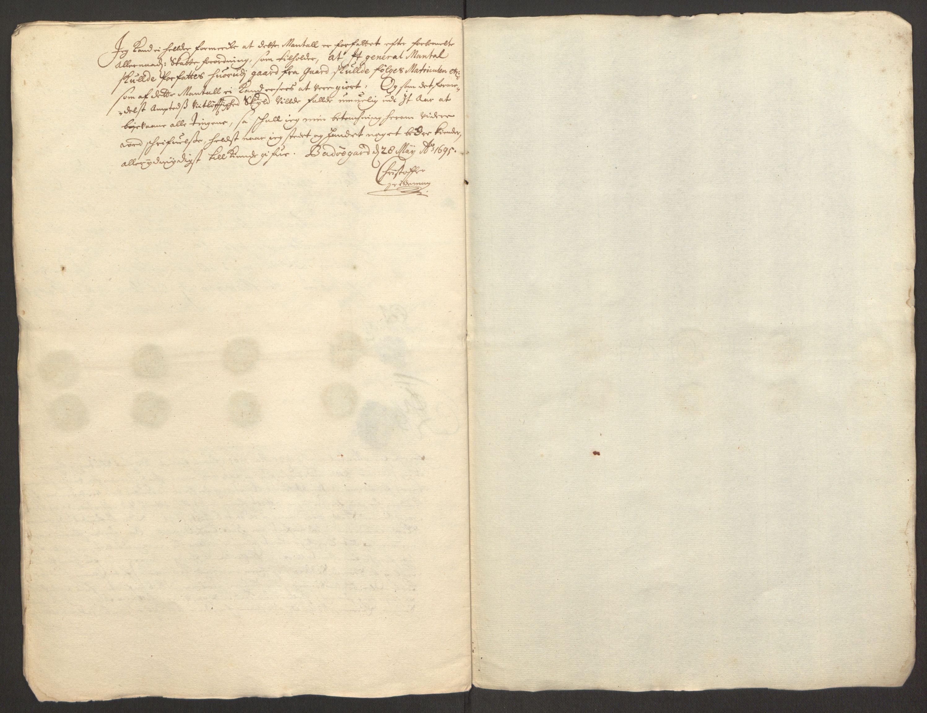 Rentekammeret inntil 1814, Reviderte regnskaper, Fogderegnskap, RA/EA-4092/R65/L4505: Fogderegnskap Helgeland, 1693-1696, s. 260