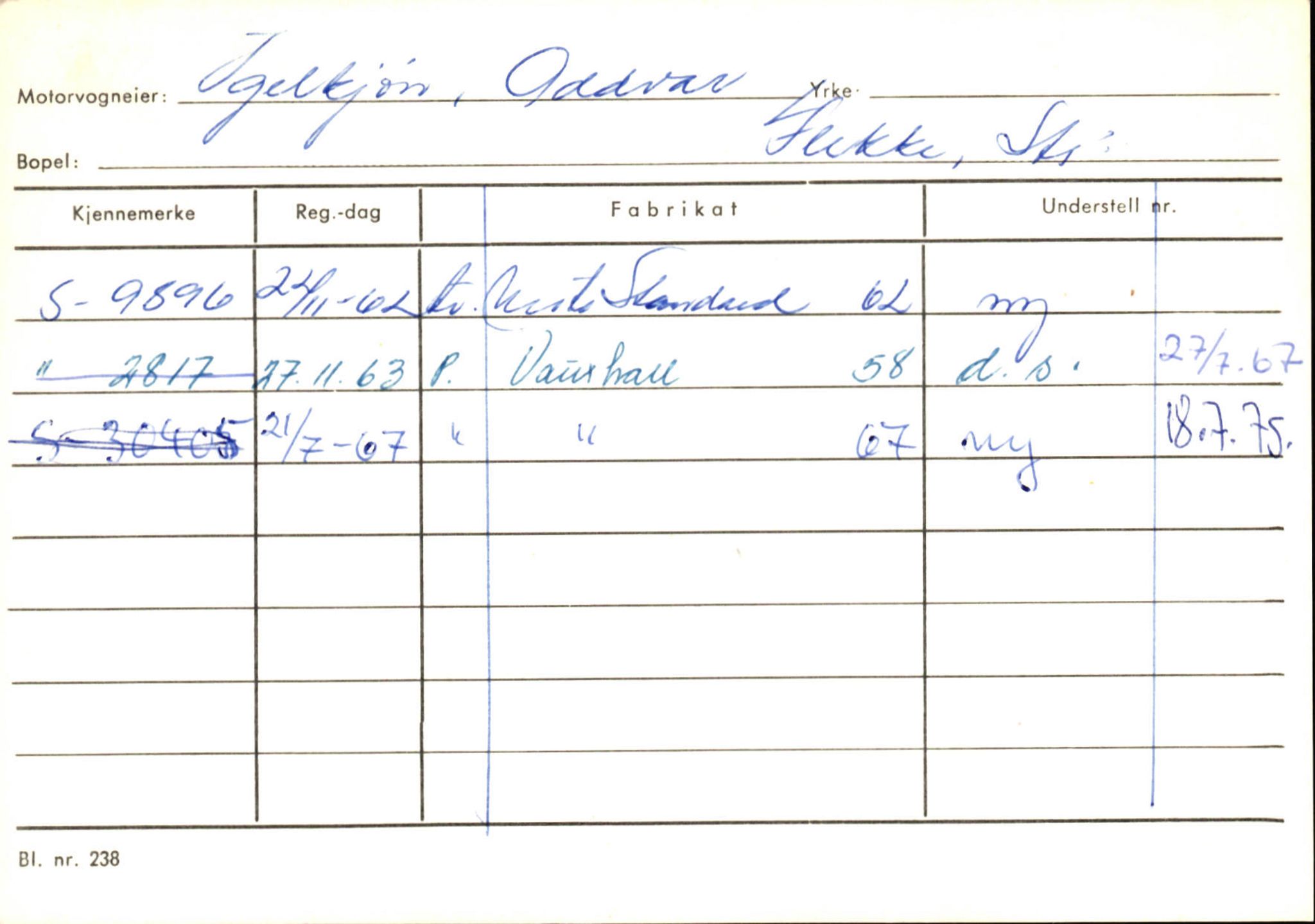 Statens vegvesen, Sogn og Fjordane vegkontor, AV/SAB-A-5301/4/F/L0125: Eigarregister Sogndal V-Å. Aurland A-Å. Fjaler A-N, 1945-1975, s. 2226