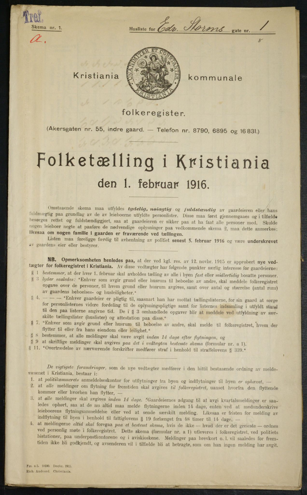 OBA, Kommunal folketelling 1.2.1916 for Kristiania, 1916, s. 18897
