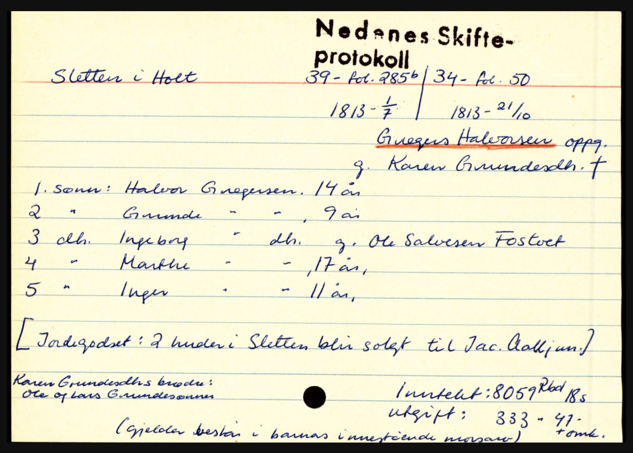 Nedenes sorenskriveri før 1824, AV/SAK-1221-0007/H, s. 27335