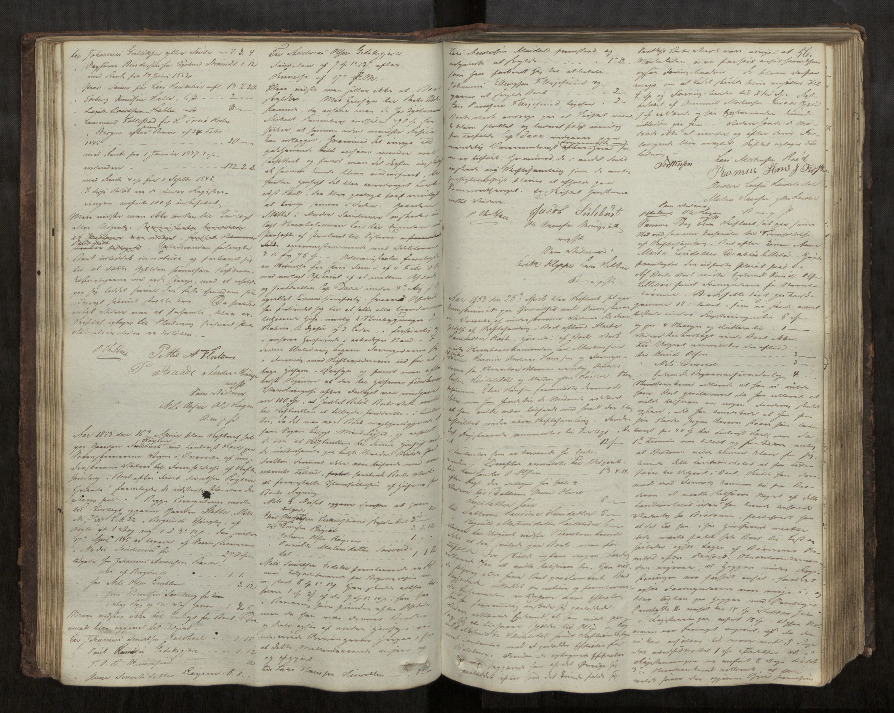 Søre Sunnmøre sorenskriveri, AV/SAT-A-4122/1/3/3B/L0002: Skiftebehandlings- / Skifteforhandlingsprotokollar, 1850-1861, s. 56