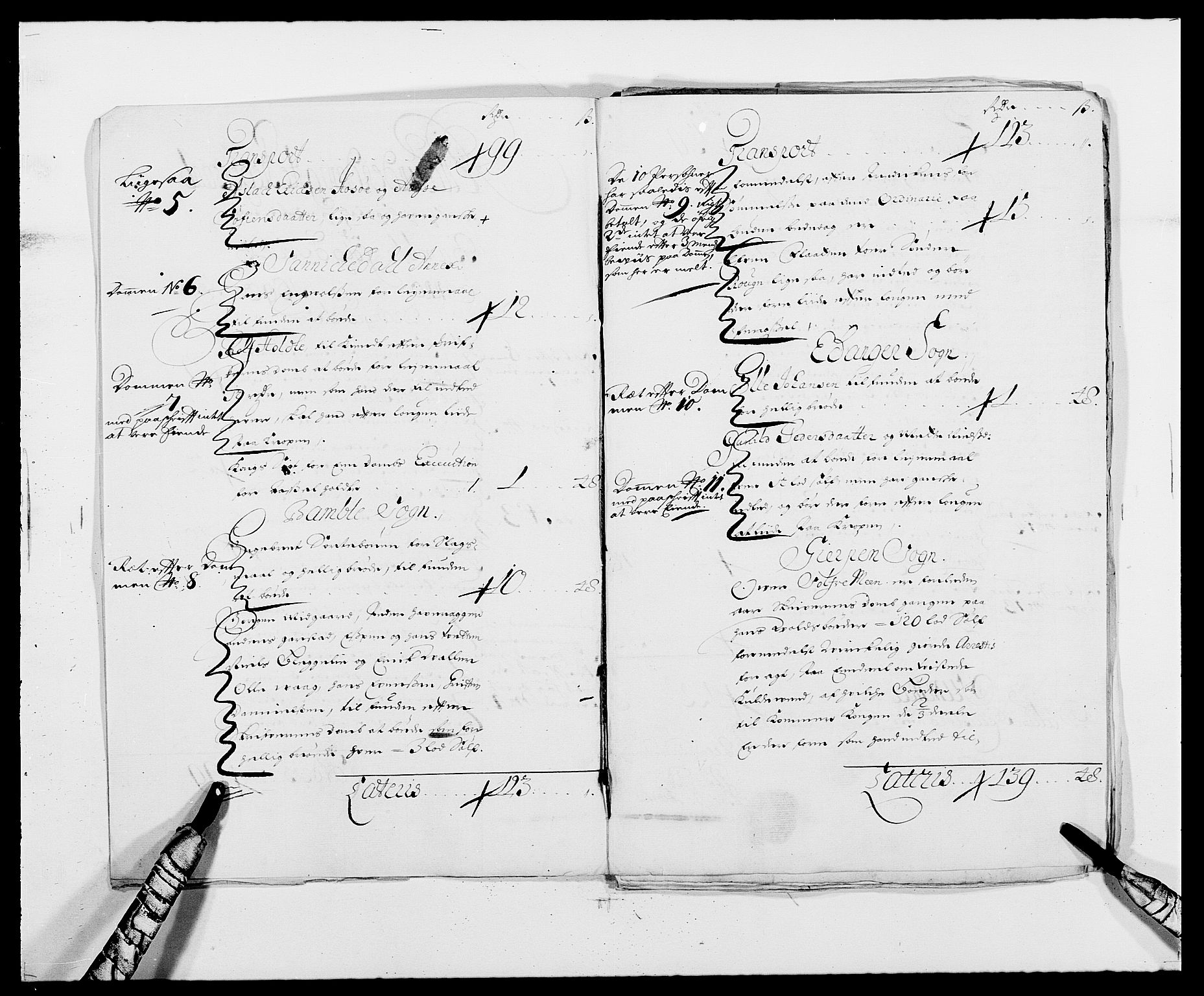 Rentekammeret inntil 1814, Reviderte regnskaper, Fogderegnskap, RA/EA-4092/R34/L2051: Fogderegnskap Bamble, 1688-1691, s. 3