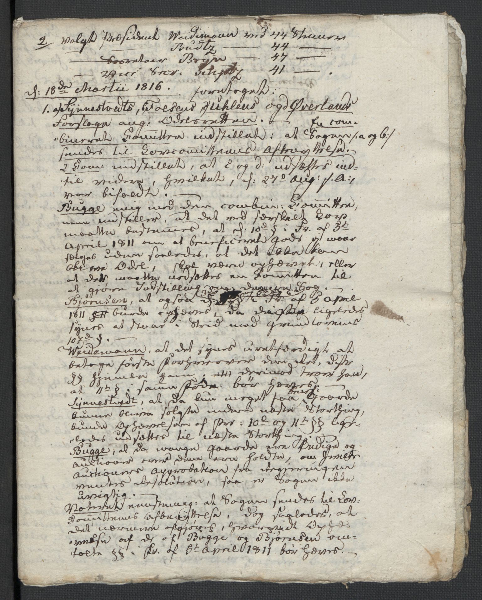 Christie, Wilhelm Frimann Koren, AV/RA-PA-0014/F/L0005: Christies dokumenter fra Stortinget, 1815-1816, s. 779