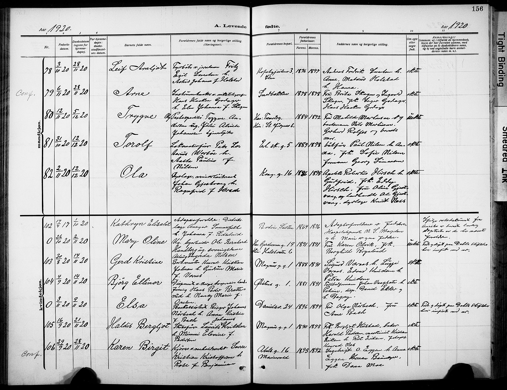 Ministerialprotokoller, klokkerbøker og fødselsregistre - Sør-Trøndelag, AV/SAT-A-1456/601/L0096: Klokkerbok nr. 601C14, 1911-1931, s. 156