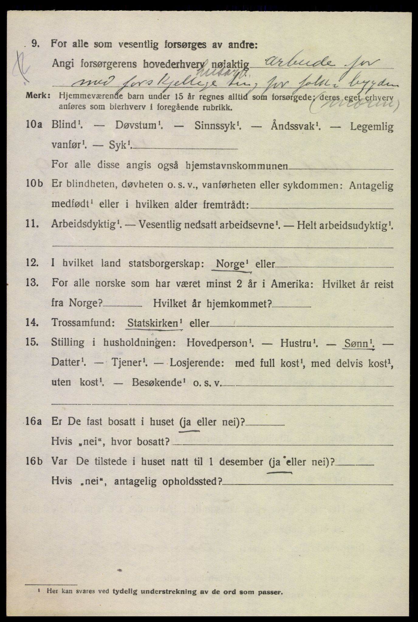 SAK, Folketelling 1920 for 1012 Oddernes herred, 1920, s. 6336