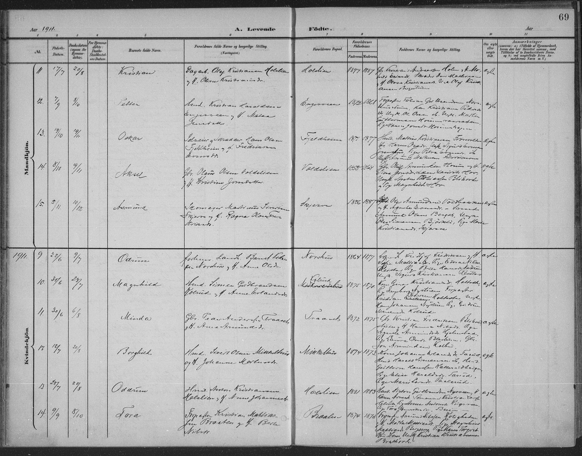 Østre Gausdal prestekontor, AV/SAH-PREST-092/H/Ha/Haa/L0004: Ministerialbok nr. 4, 1898-1914, s. 69