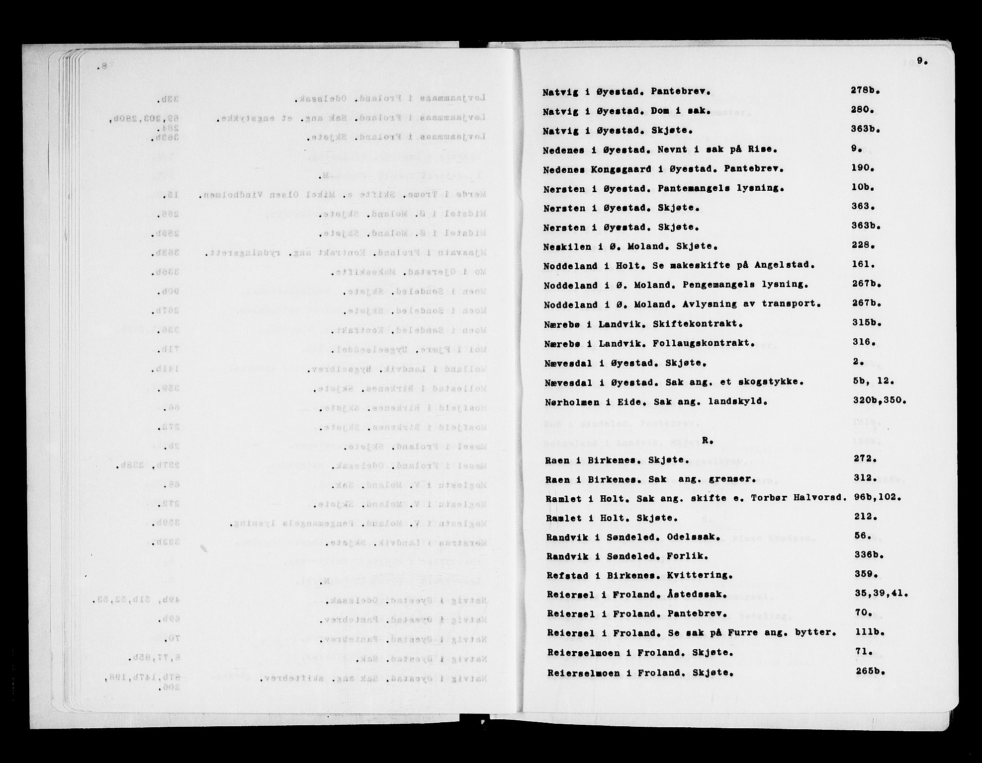 Nedenes sorenskriveri før 1824, AV/SAK-1221-0007/F/Fa/L0017: Tingbok med register nr 12, 1715-1717