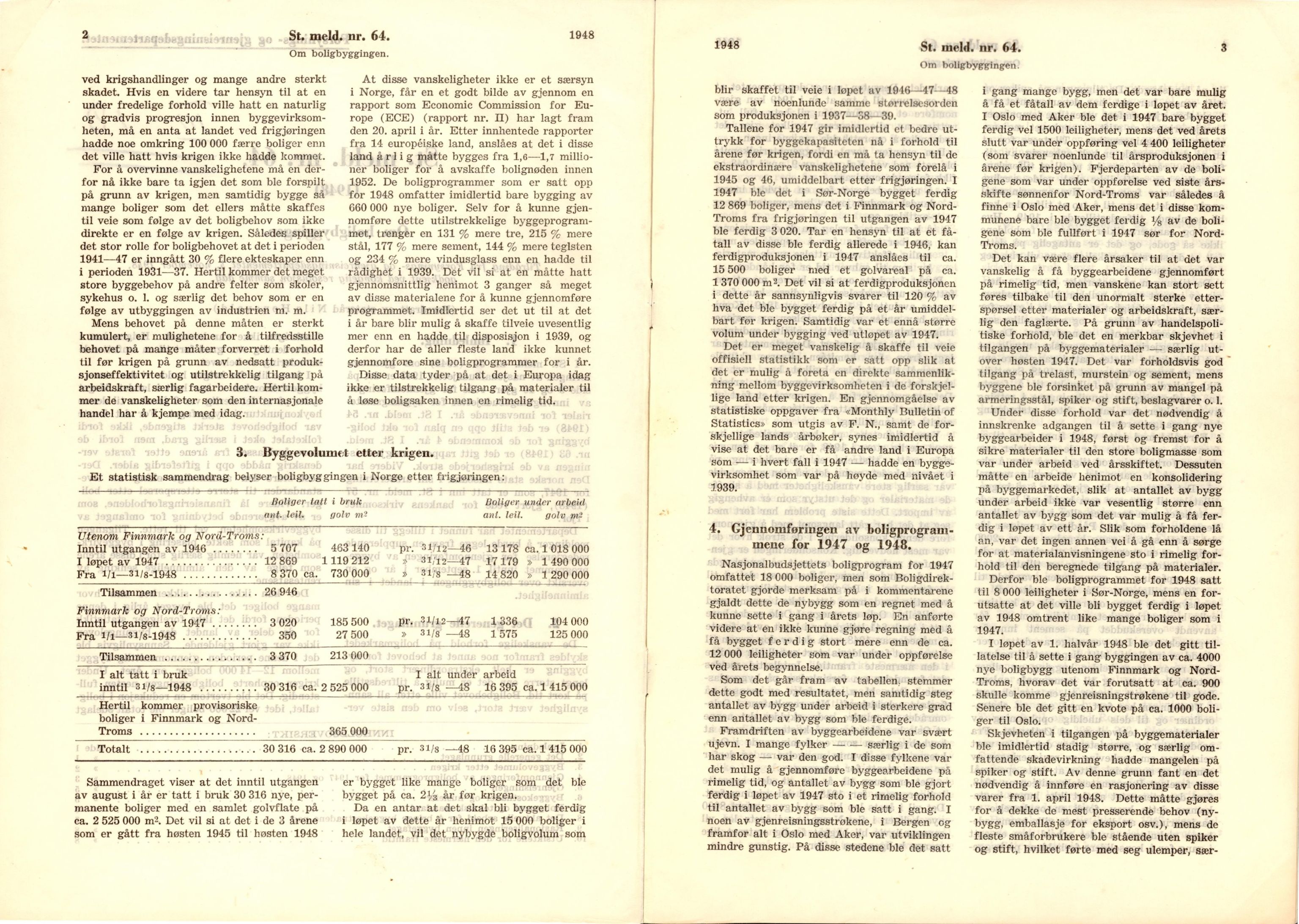 Finnmarkskontorets presse- og opplysningsarkiv , FMFB/A-1198/E/L0007/0006: 5. Små skrifter om gjenreisningen / Stortingsmelding nr. 64, 1948