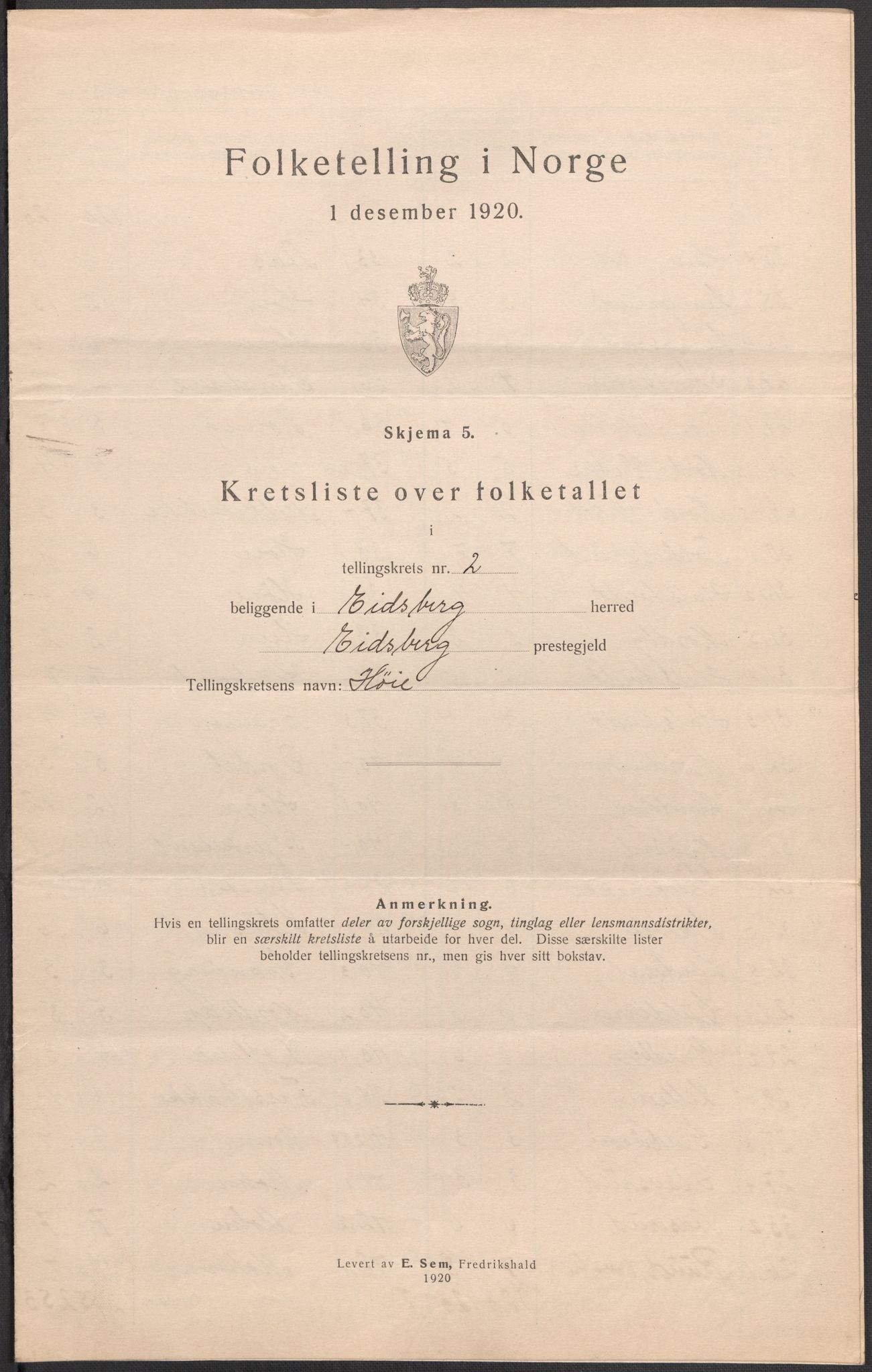 SAO, Folketelling 1920 for 0125 Eidsberg herred, 1920, s. 8