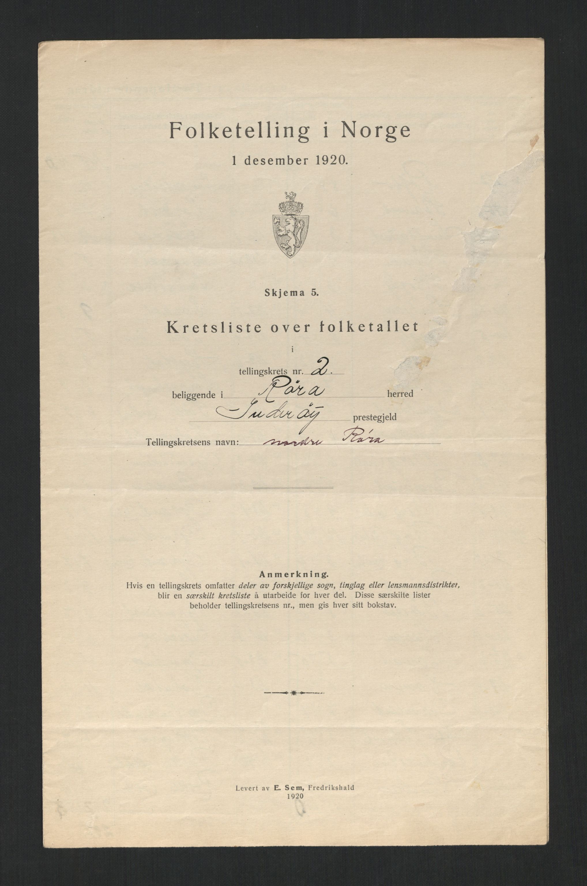 SAT, Folketelling 1920 for 1730 Røra herred, 1920, s. 16