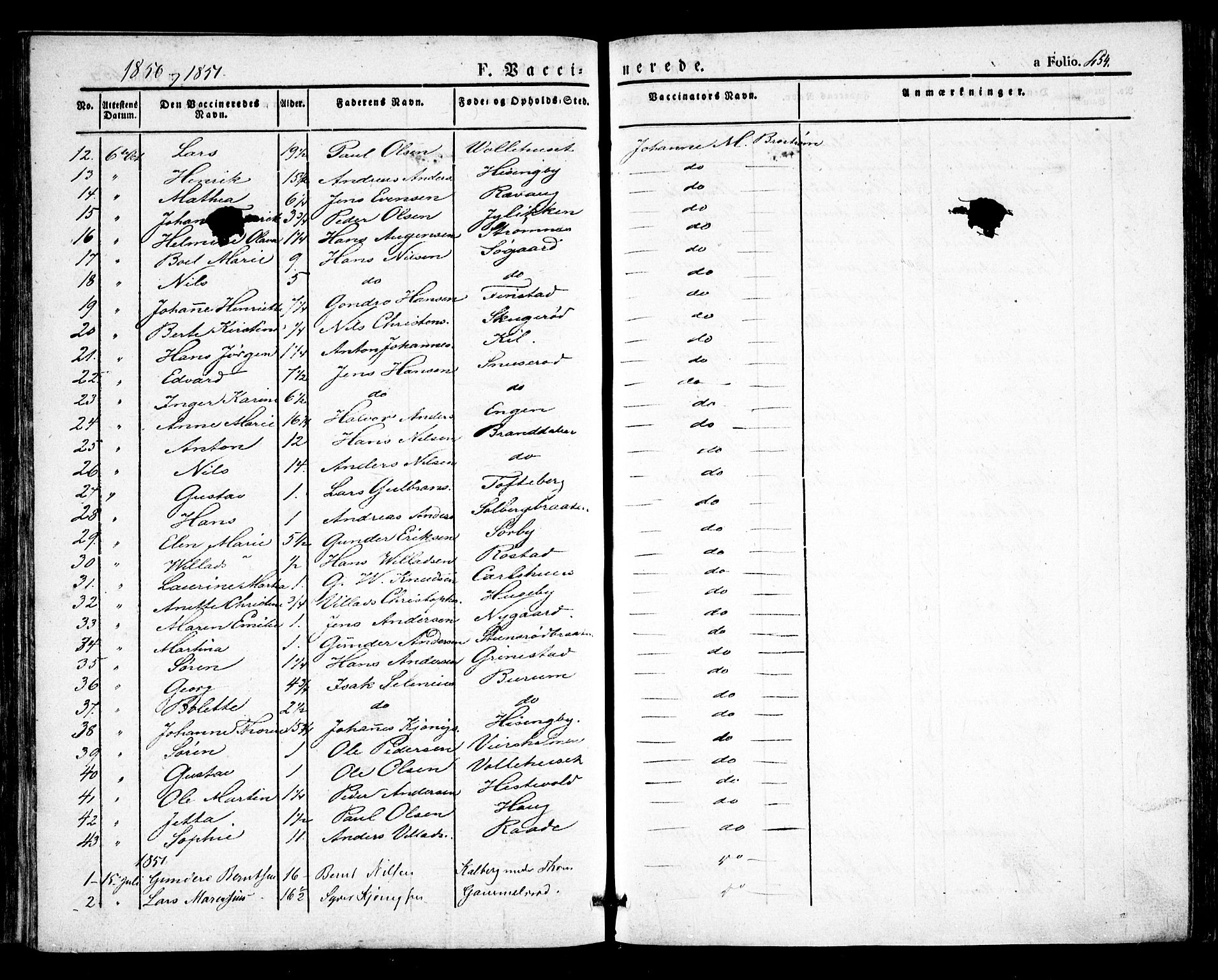 Råde prestekontor kirkebøker, AV/SAO-A-2009/F/Fa/L0005: Ministerialbok nr. 5, 1830-1853, s. 454