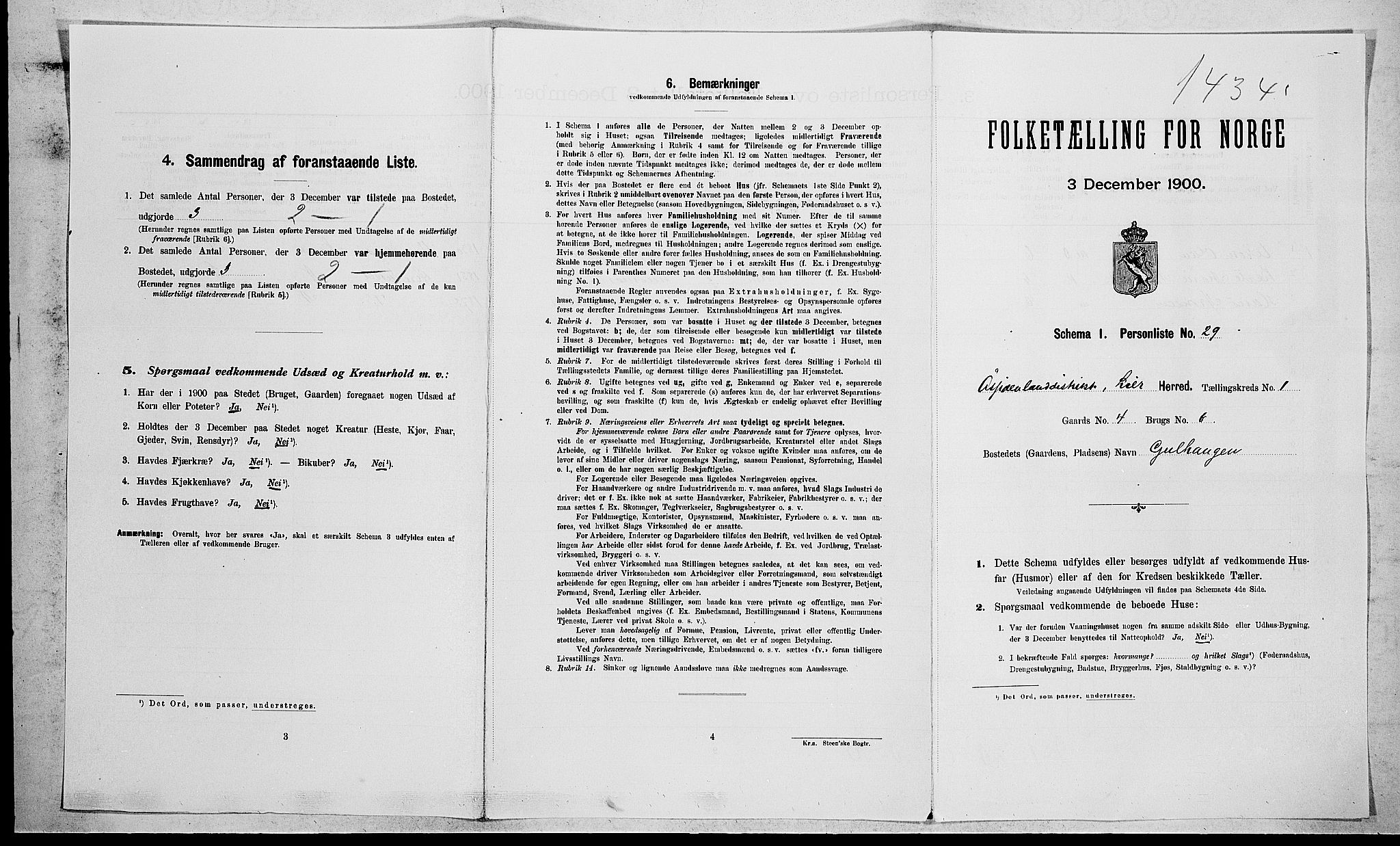 RA, Folketelling 1900 for 0626 Lier herred, 1900, s. 93