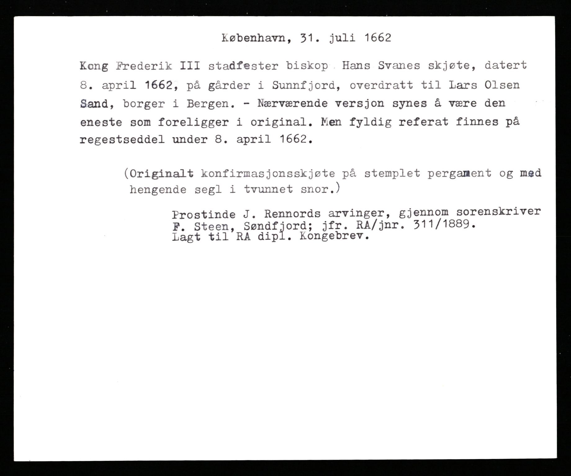 Riksarkivets diplomsamling, AV/RA-EA-5965/F35/F35b/L0010: Riksarkivets diplomer, seddelregister, 1656-1670, s. 333