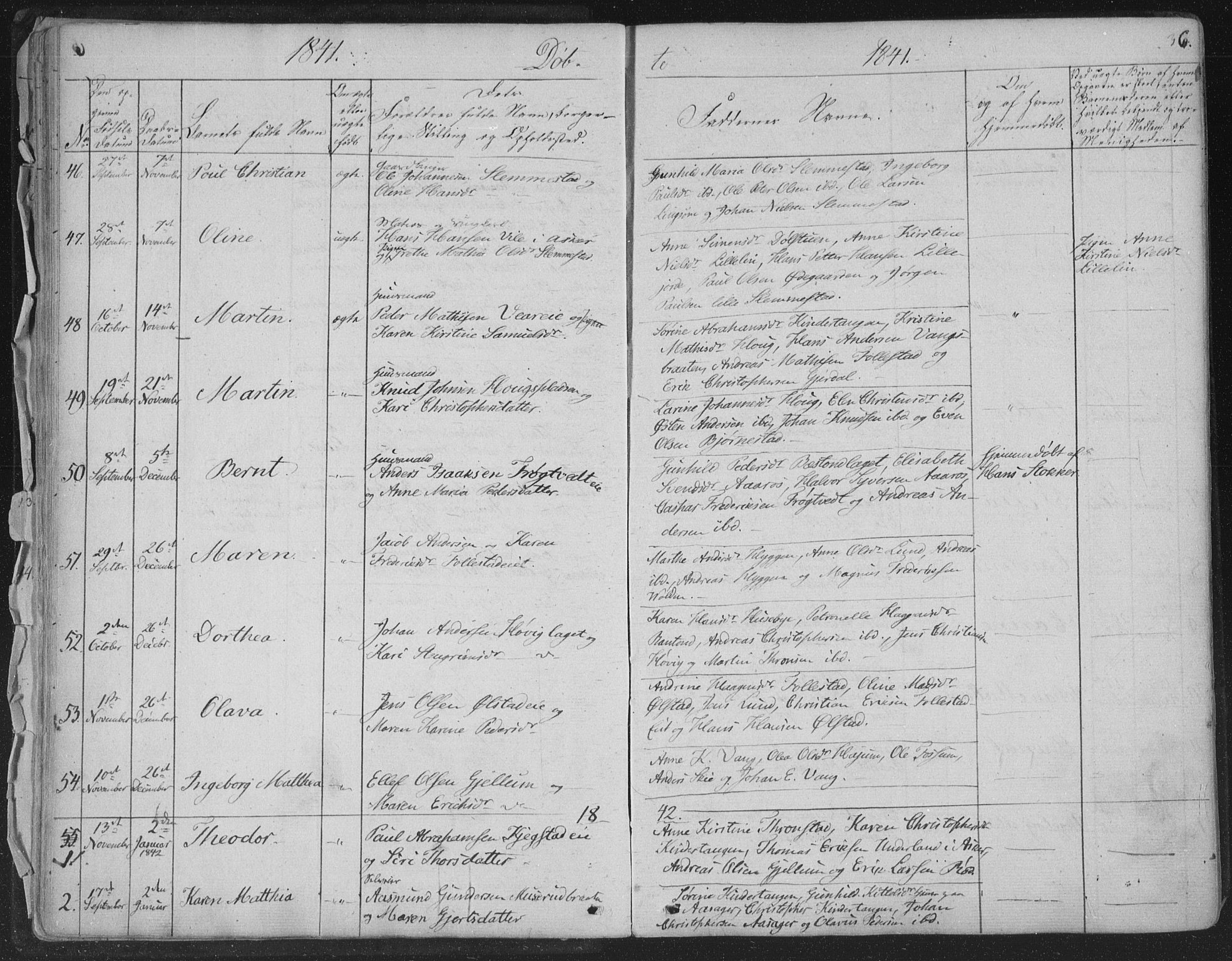 Røyken kirkebøker, SAKO/A-241/F/Fa/L0005: Ministerialbok nr. 5, 1833-1856, s. 36