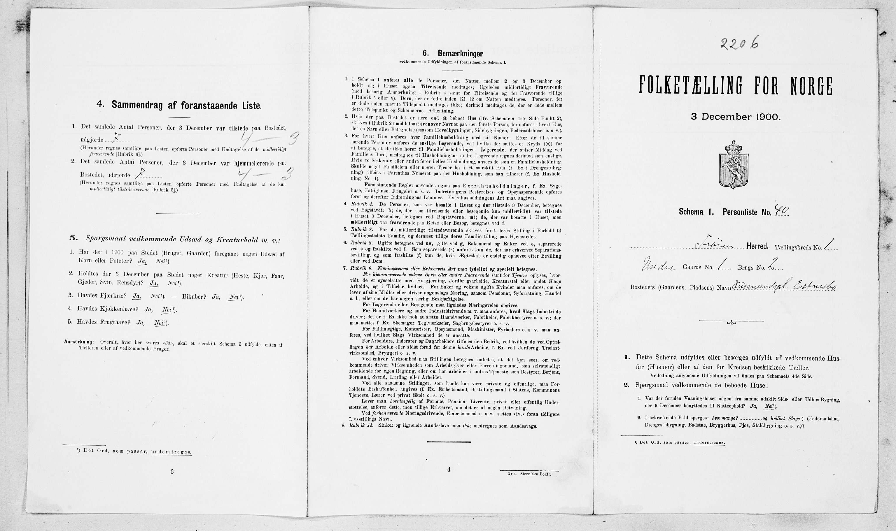 SAT, Folketelling 1900 for 1619 Frøya herred, 1900, s. 206