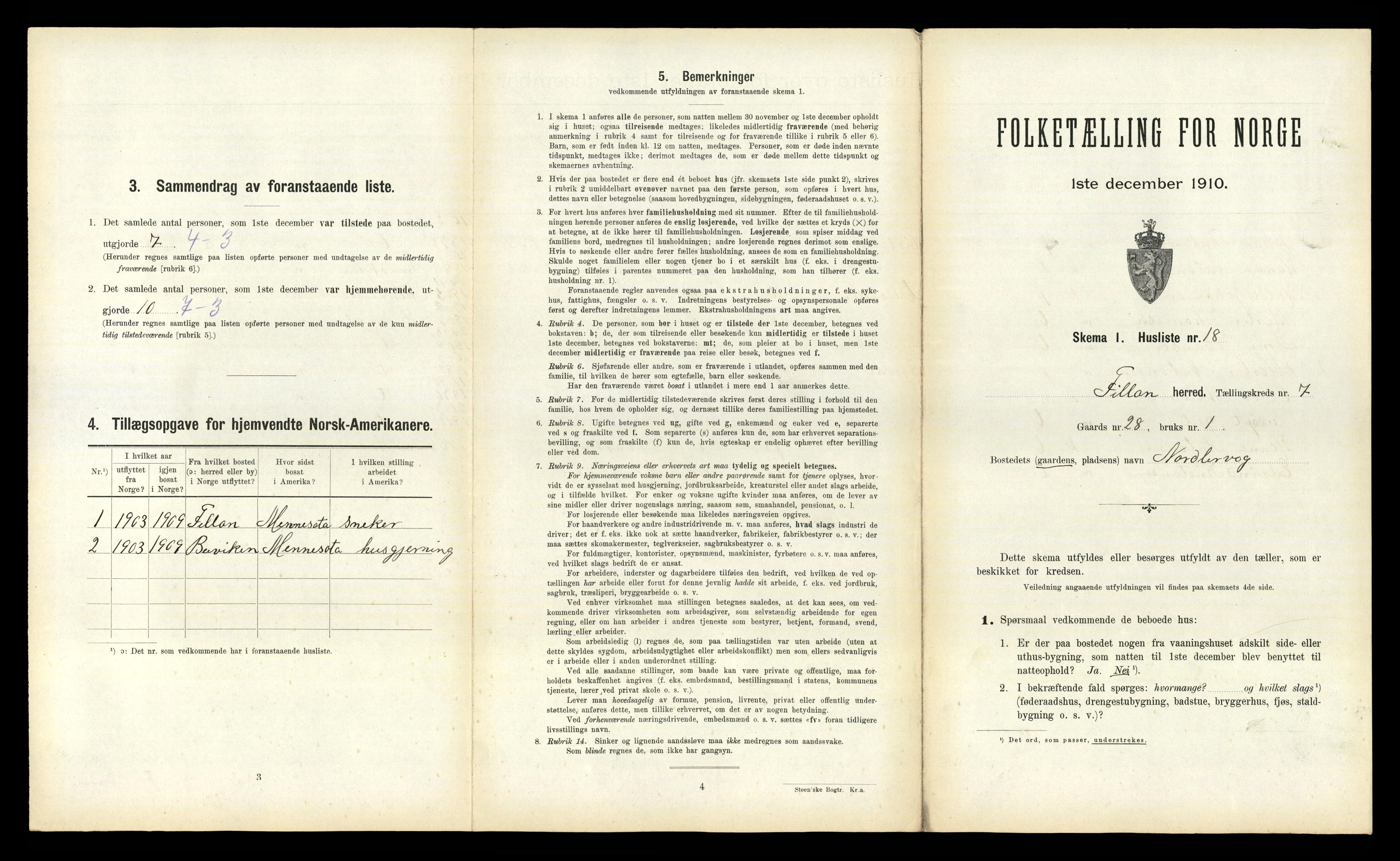 RA, Folketelling 1910 for 1616 Fillan herred, 1910, s. 515