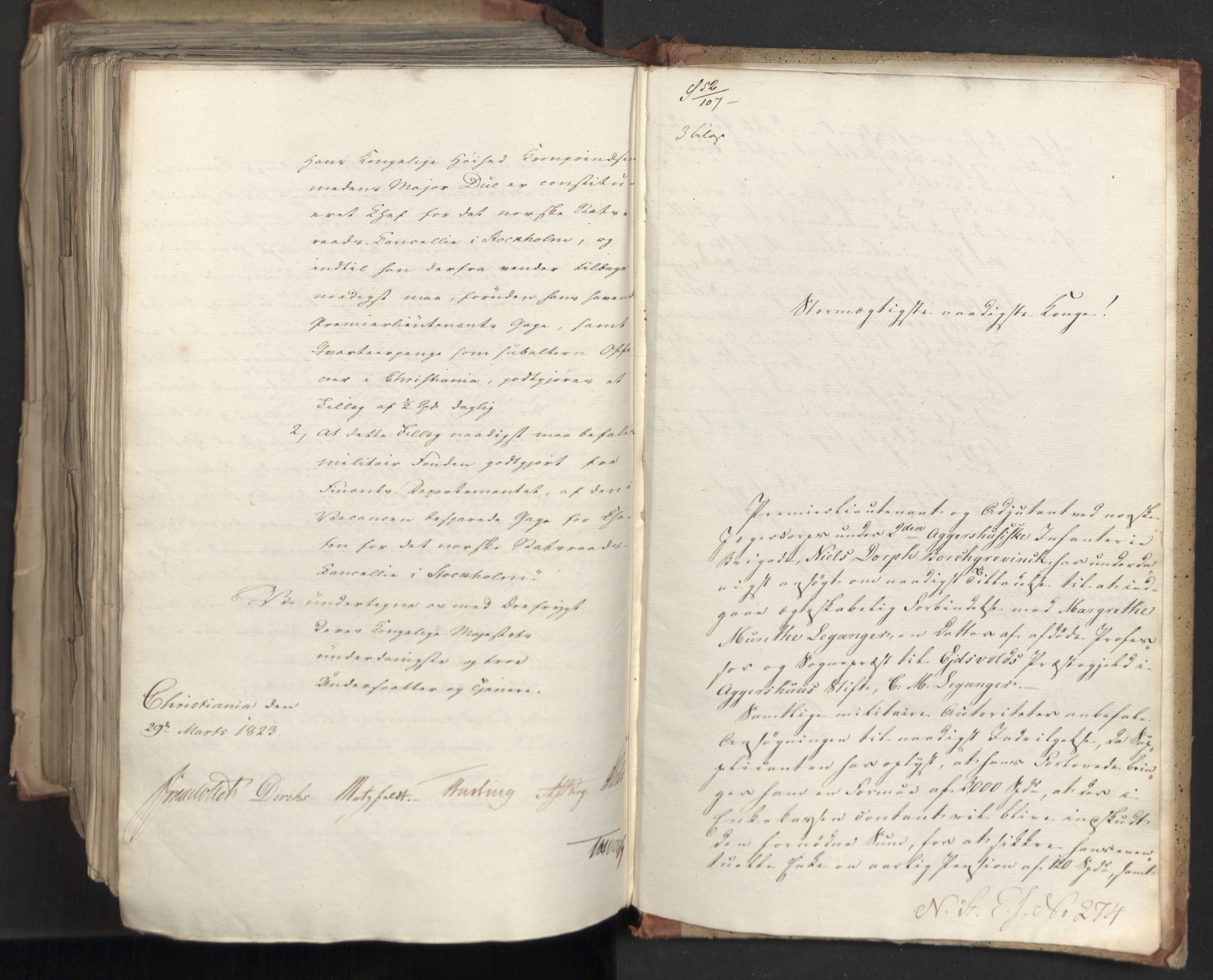 Statsrådsavdelingen i Stockholm, AV/RA-S-1003/D/Da/L0033: Regjeringsinnstillinger nr. 1-274, 1823, s. 711