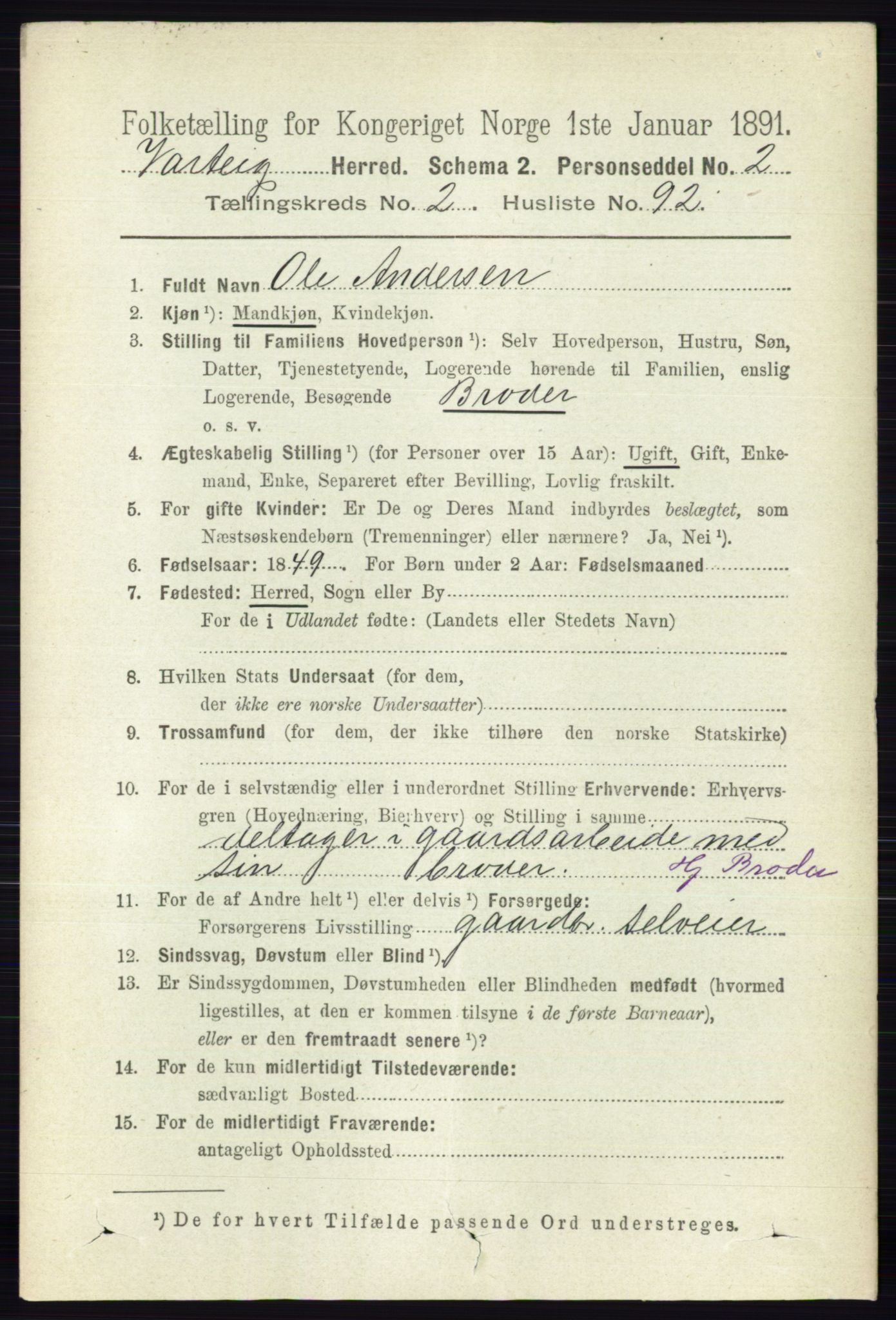 RA, Folketelling 1891 for 0114 Varteig herred, 1891, s. 1075