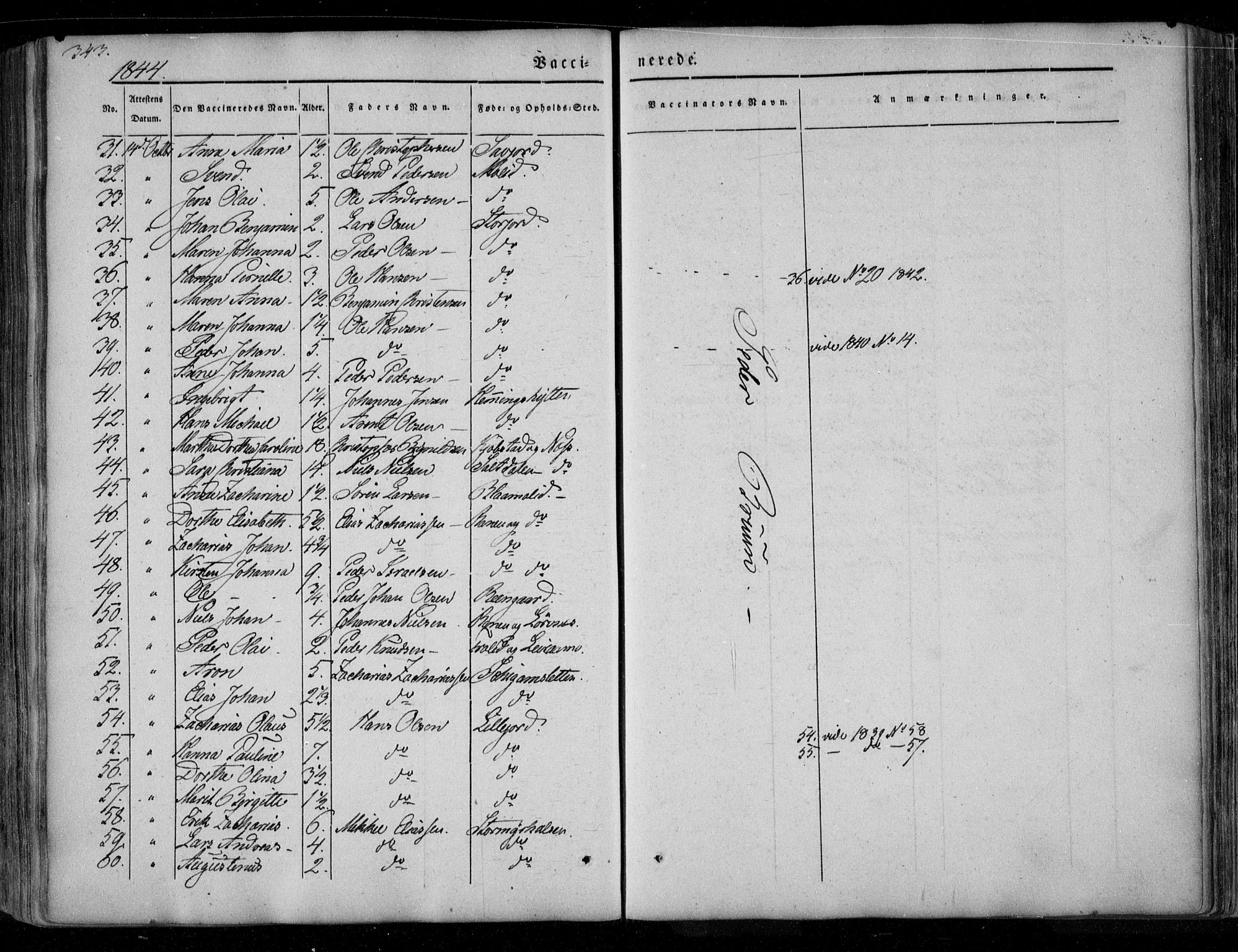 Ministerialprotokoller, klokkerbøker og fødselsregistre - Nordland, AV/SAT-A-1459/846/L0644: Ministerialbok nr. 846A02, 1837-1872, s. 343