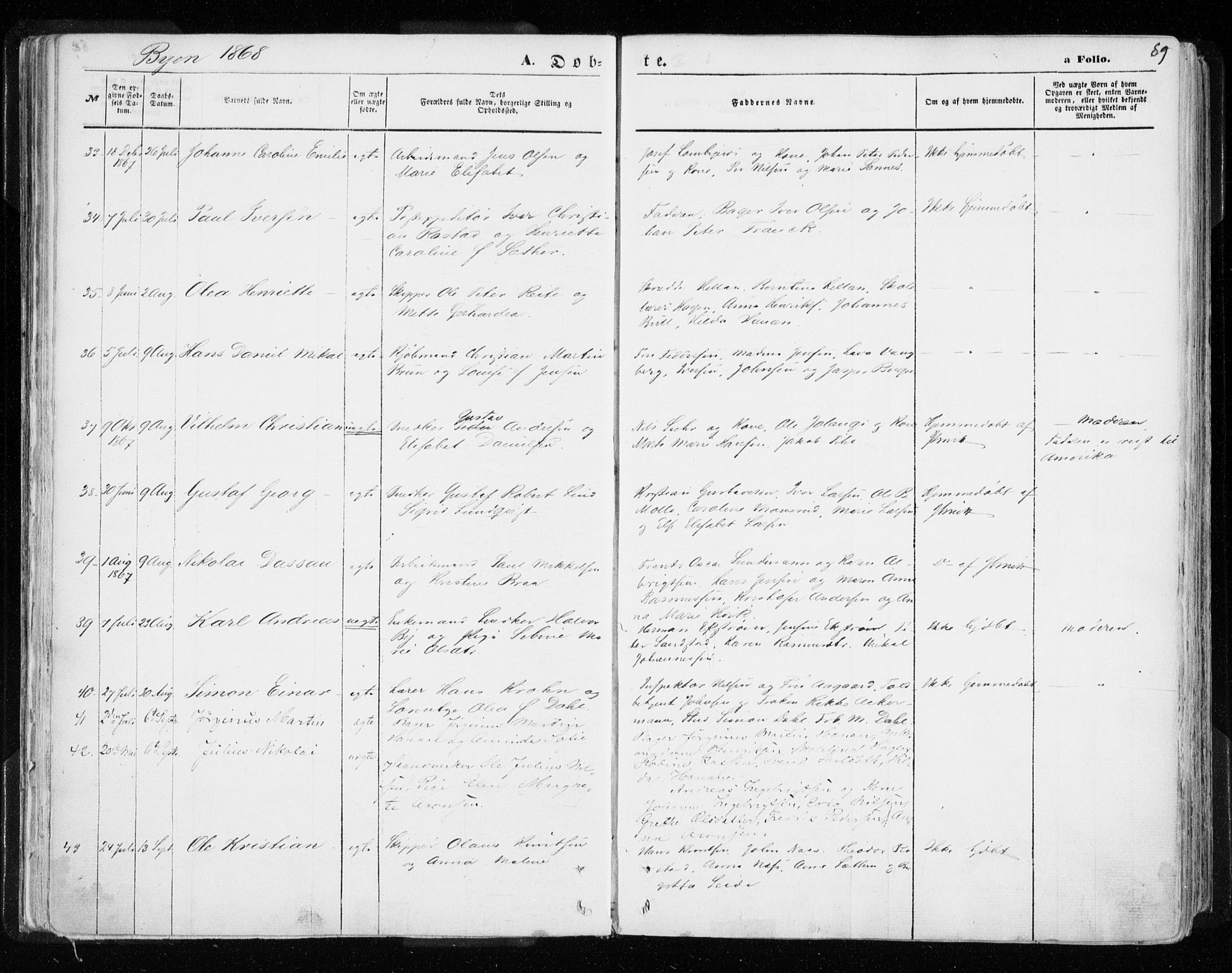 Hammerfest sokneprestkontor, AV/SATØ-S-1347/H/Ha/L0005.kirke: Ministerialbok nr. 5, 1857-1869, s. 89